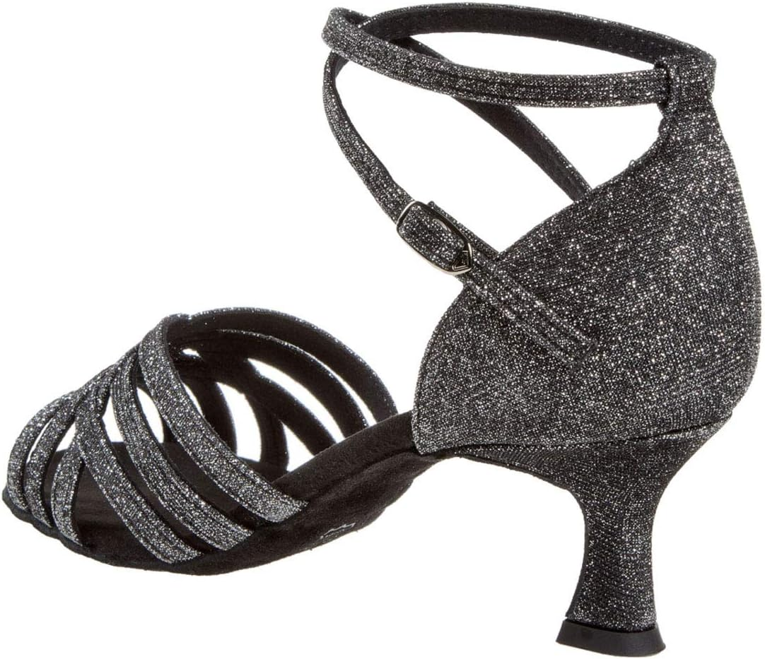 Diamant Ladies Dance Shoes 008-077-519 - Size: UK 5 Black-Silver image number 3