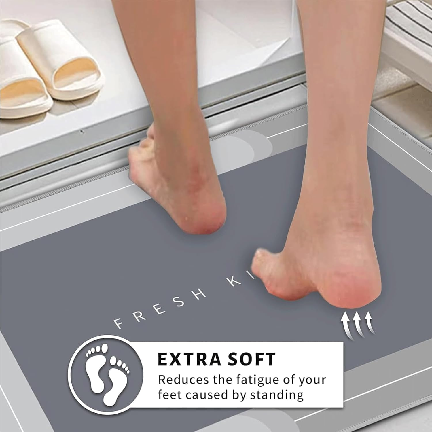 Kitchen Rug Set 2 Piece Non Slip and anti Fatigue Kitchen Mat, Washable Mats and Rugs for Kitchen,Hallway Runner Set, Dining Room, Entryway and Home Decoration Office