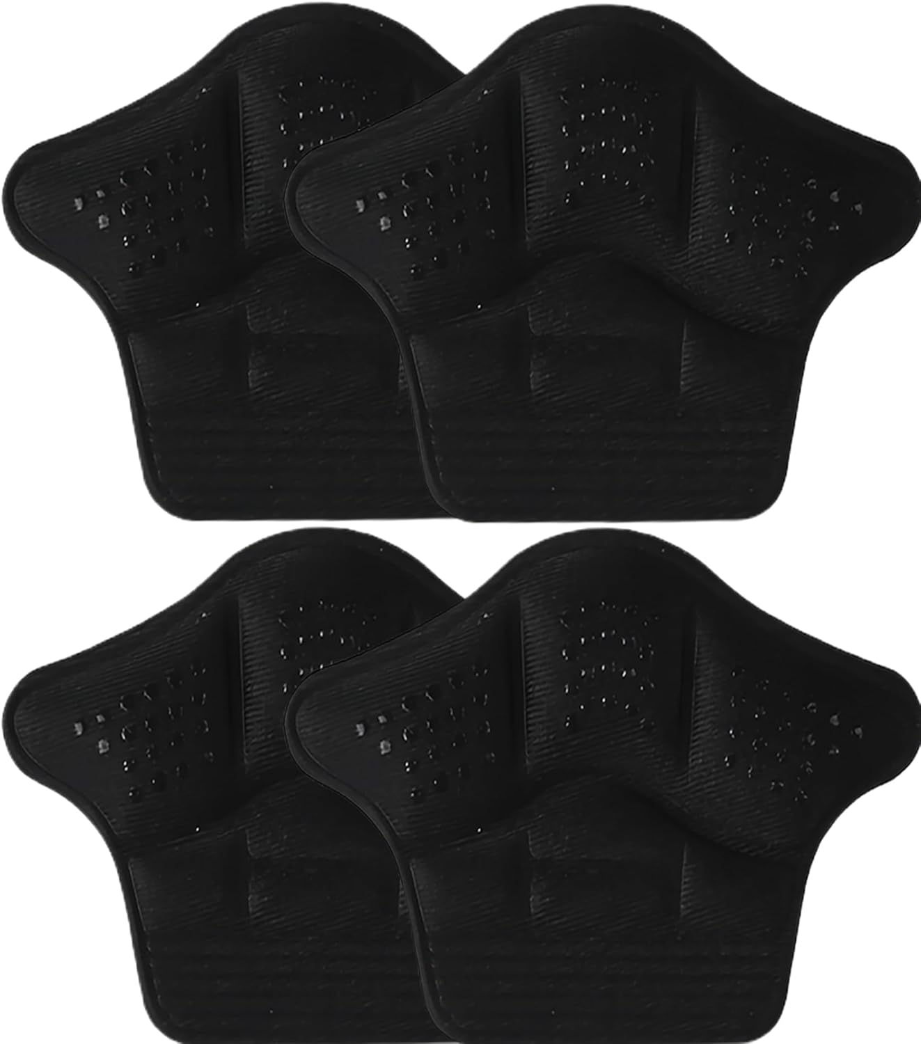 YBVABE Heel Cushion Inserts - 4Pieces Heels Grip Anti-Slip Leather Shoe Pads with Silicone Dots, Reusable Adhesive Thick Back Insoles for Boots & Sports Shoes, Heel Blister Protectors for Women & Men, Ideal for Loose Shoes (4 Beige)