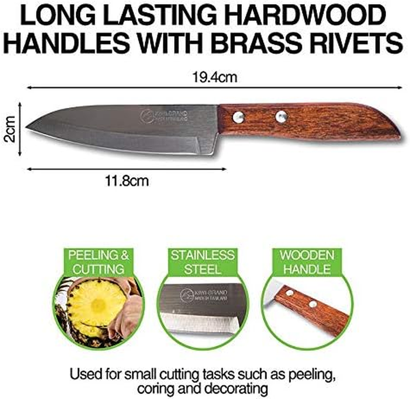 KIWI Utility Fruit Knife Set Stainless Steel Meat Chef Kitchen Point image number 1