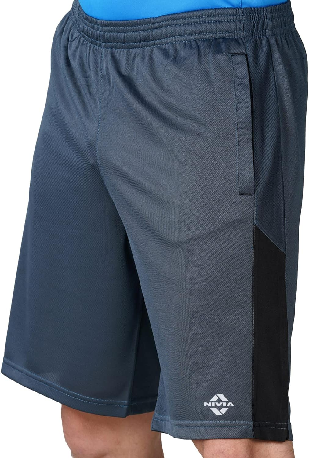 Nivia Sporty_4 Shorts (Teal Blue, M) | Light Weight | Comfortable | Stylish | Casual | Gym | Running image number 5
