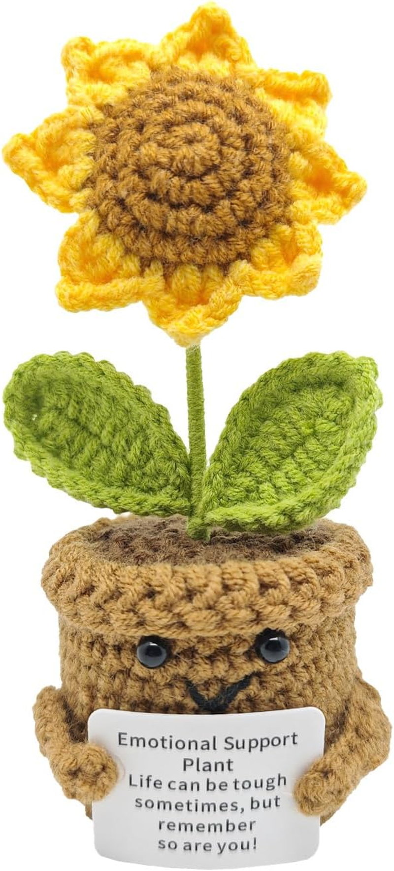 Mini Funny Positive Potato Crochet Doll - 3 Inch Cute Knitted Emotional Support Gift,Crochet Doll for Cheer Up, Birthday, Best Friend, Women & Mom (Potato)