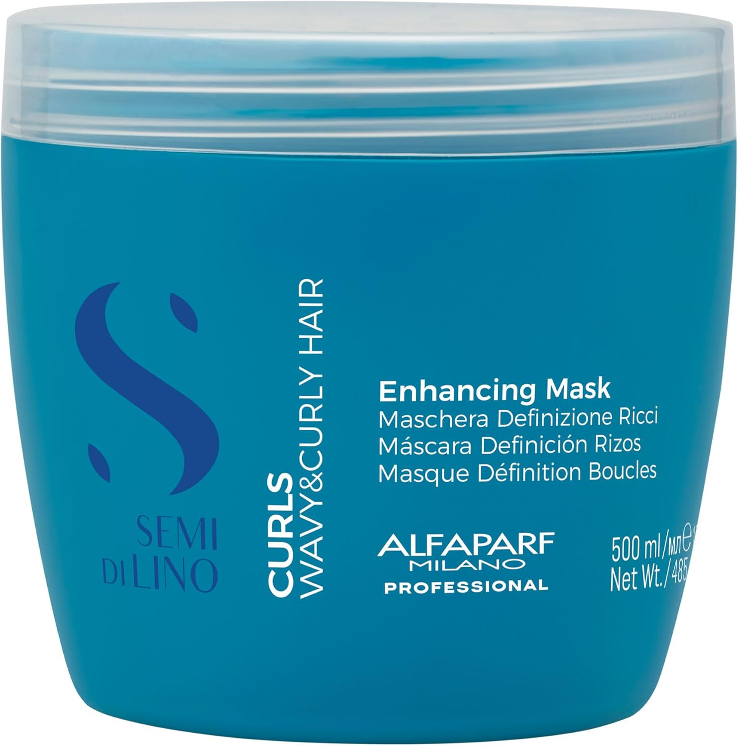 Alfaparf Milano Semi Di Lino Curls Enhancing Mask - for Wavy and Curly Hair - Reduces Frizz, Protects against Humidity, and Nourishes Hair - 16.89 Oz image number 1
