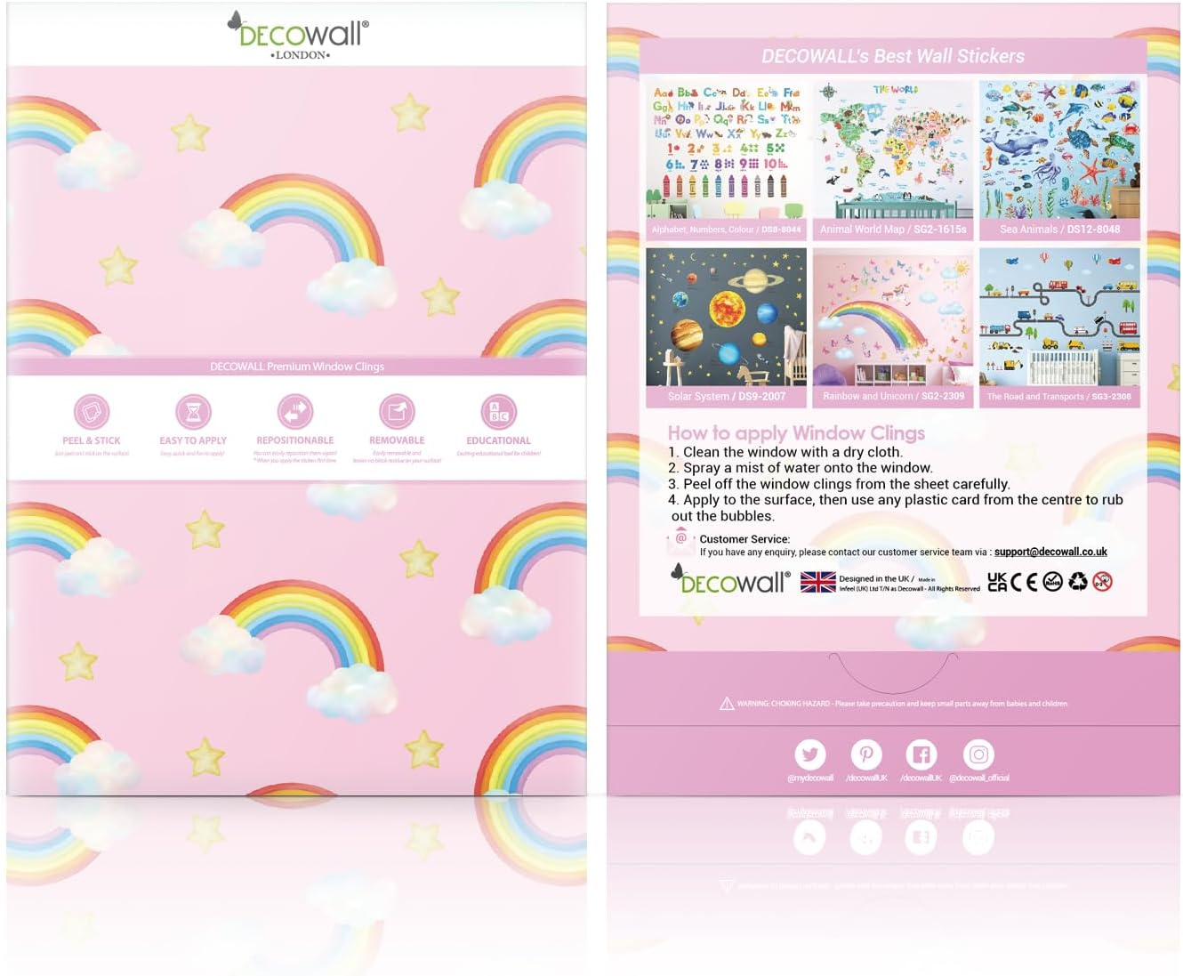 DECOWALL CDS2-9001 Garden Birds Window Clings Stickers Peel and Stick Removable Glass Tint Film Decorations Reuseble Bird Strike Window Decals anti Collision image number 4