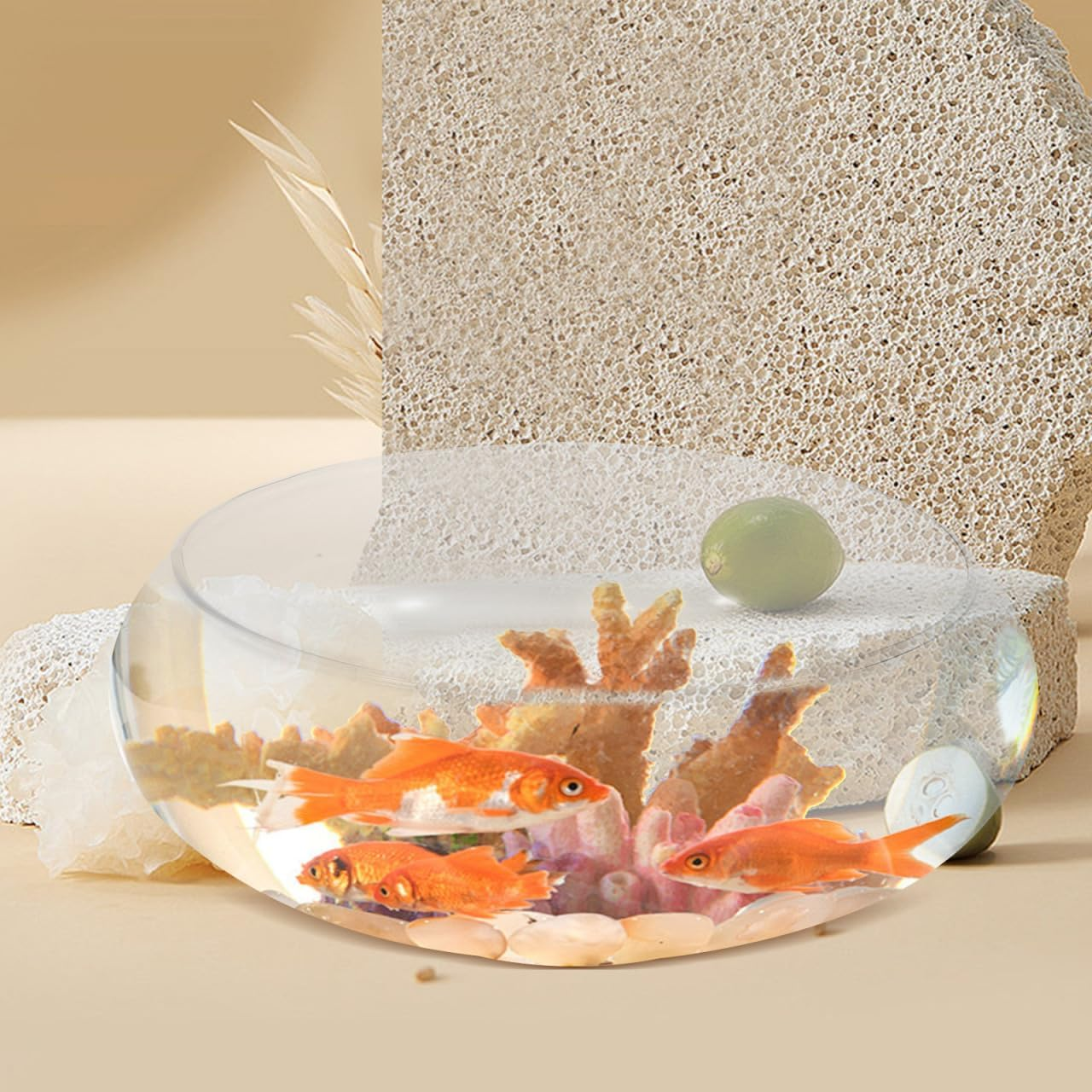 Betta Tank Glass Fish Bowl Flower Glass Vase Bowl Clear Wide Mouth round Vase Terrarium Air Plant Hydroponic Succulent Planter Floral Container Vase for Home Office Wedding L image number 3