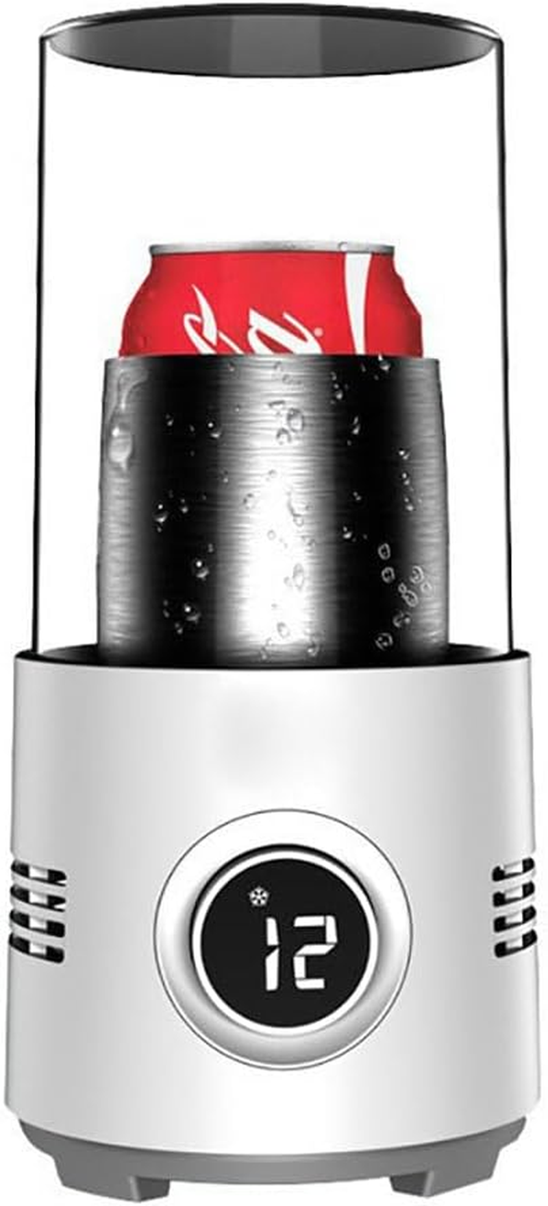 Portable Mini Refrigeration Rapid Cup Heating Cooler, Cool and Heat Smart Cup, 2C - 60C Fast Cooling Heating, One Key to Start, Lightweight Aluminum Alloy Cup for Parties/Offices/Travel image number 2