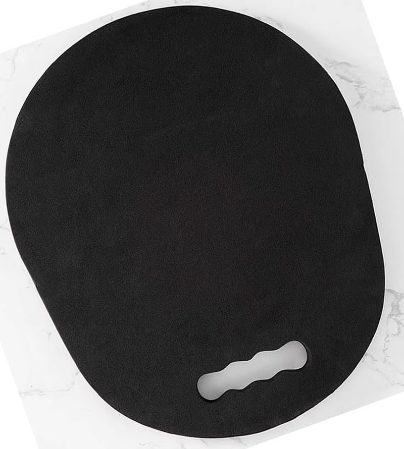 Yeanifeana Black Handheld Oval Mirror with Handle, 18 Cm Salon & Barber Haircut Mirror, Self Cut Mirror, Hair Cutting Mirror, Hand Mirrors with Handle image number 1