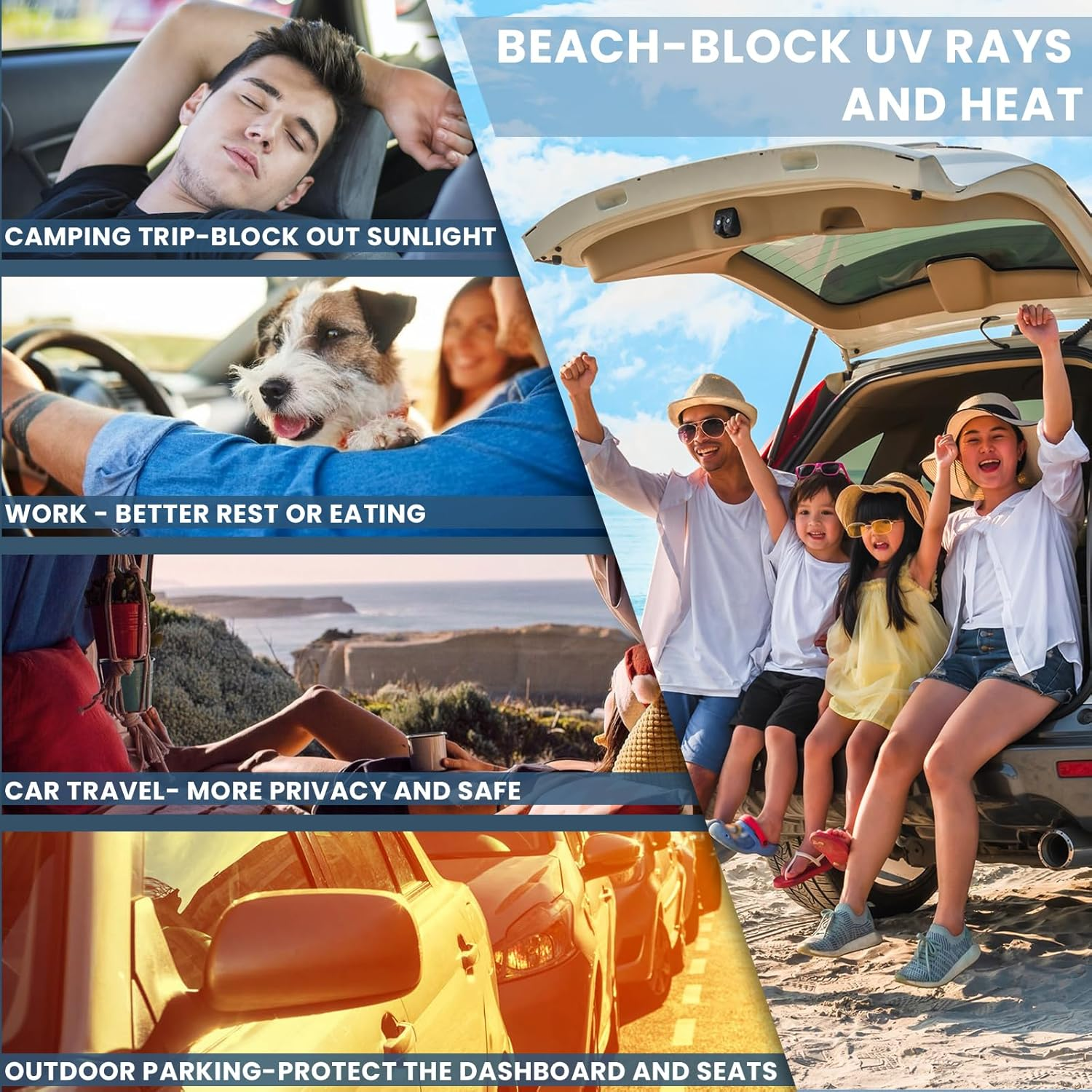 For Audi Q3 2019-2025 2026 Windshield Sun Shade - 4 Layers Car Sunshades for Front Windows Shade Cover Custom Fit Q3 Sun Visor 240T Retractable Shade Blocks UV Rays Car Accessories