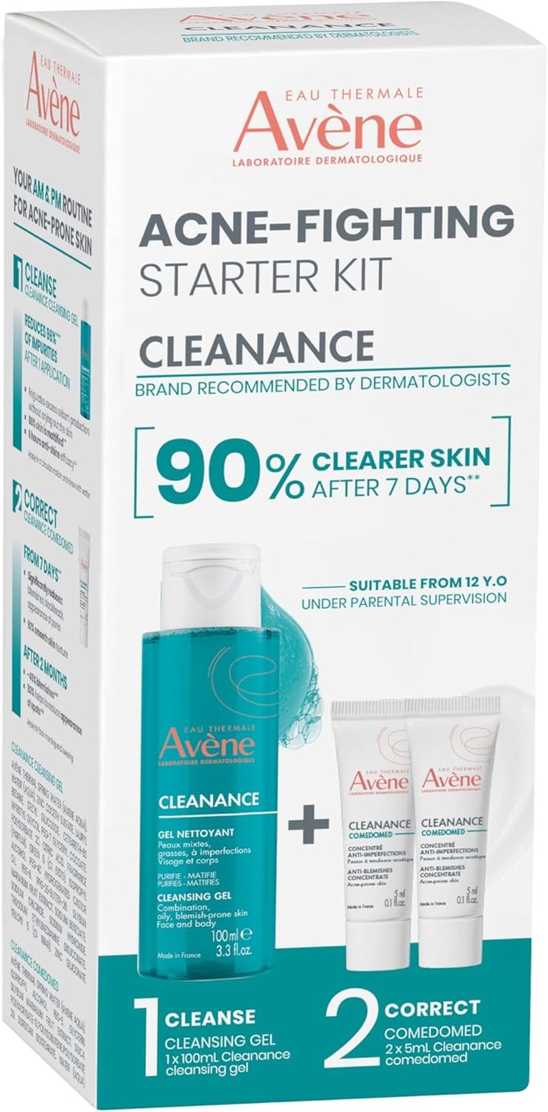 Eau Thermale Av&egrave;ne Cleanance Starter Kit - Cleanser and Moisturiser for Oily and Acne-Prone Skin image number 5
