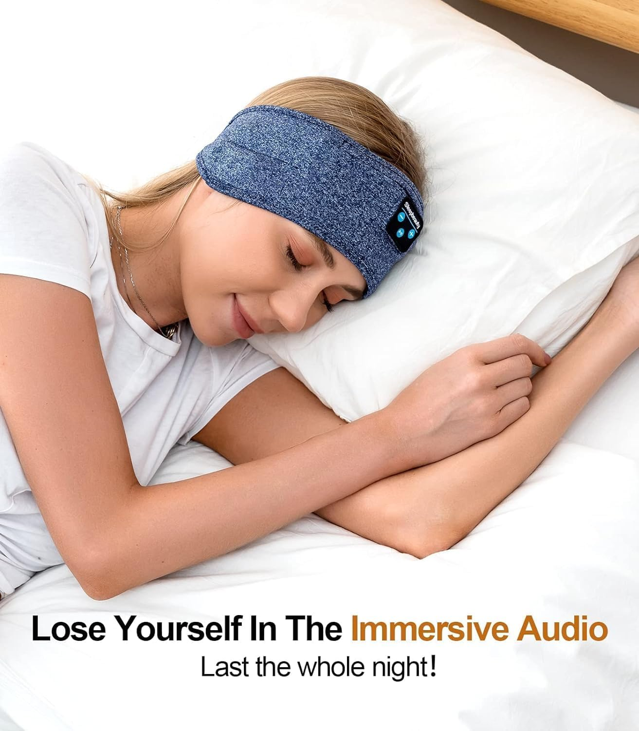 Sleep Headphones Bluetooth Sleep Headband Adjustable Sports Headphones Headband Wireless Earbuds for Side Sleeper, Workout Running Insomnia Travel Yoga Cool Tech Gadgets Unique Gift image number 1