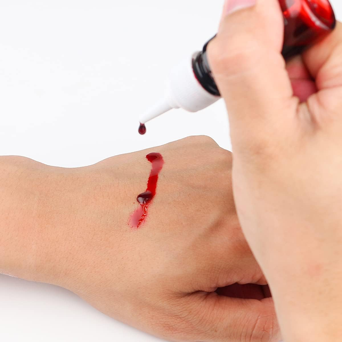 Bowitzki Halloween SFX Makeup Kit Scar Wax Special Effect Makeup,Scab Blood + Spirit Gum + Skin Wax + 2 Stipple Sponges + Extension Oil + Spatula + Fake Blood image number 2