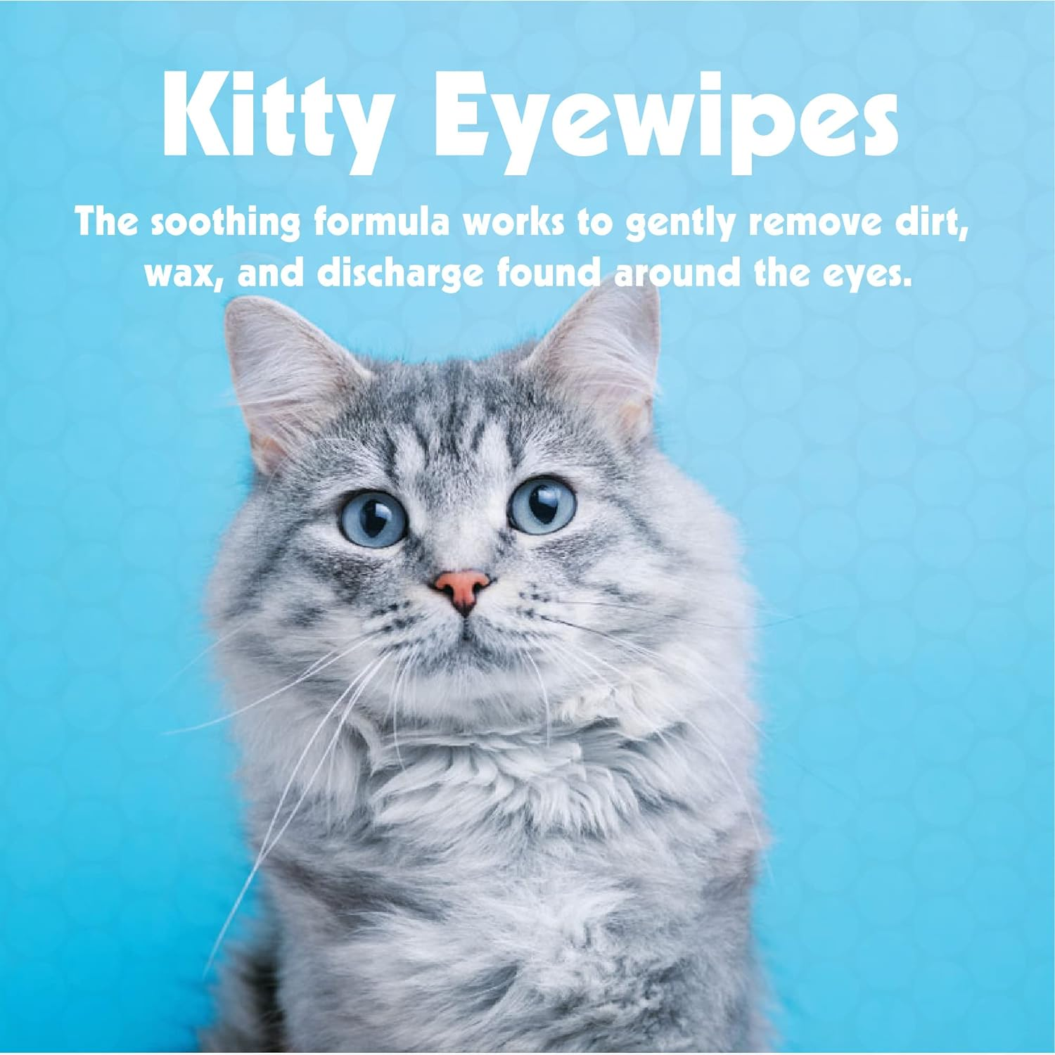 Petkin Kitty Eye Wipes, 40 Moist Wipes - Gentle Eye Cleaning Wipes Remove Dirt, Discharge, & Tear Stains - Safe, Convenient, Easy to Use Pet Wipes for Cats & Kittens - Ideal for Home or Travel image number 1