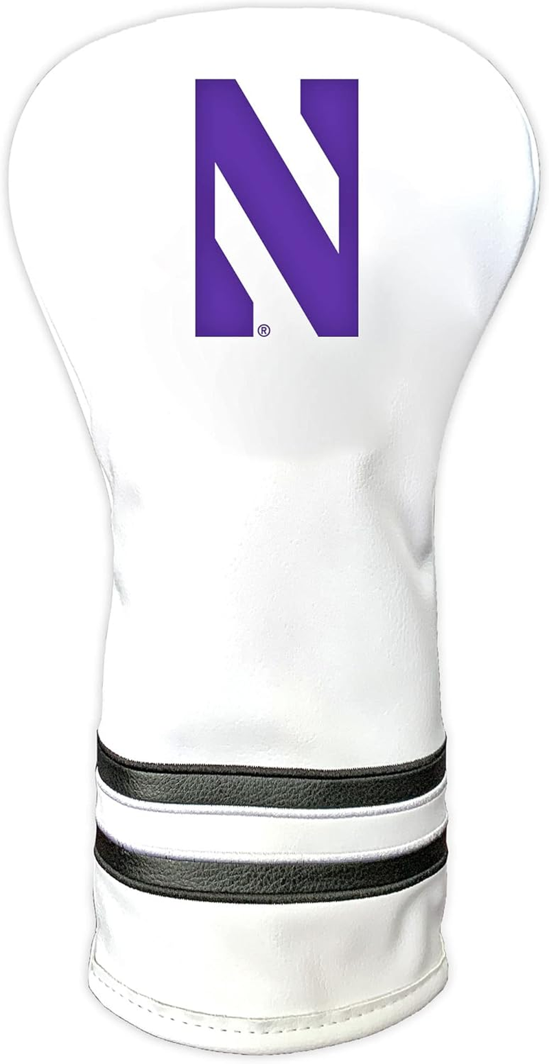 Team Golf NCAA White Vintage Driver Golf Club Headcover, Form Fitting Design, Retro Design & image number 6