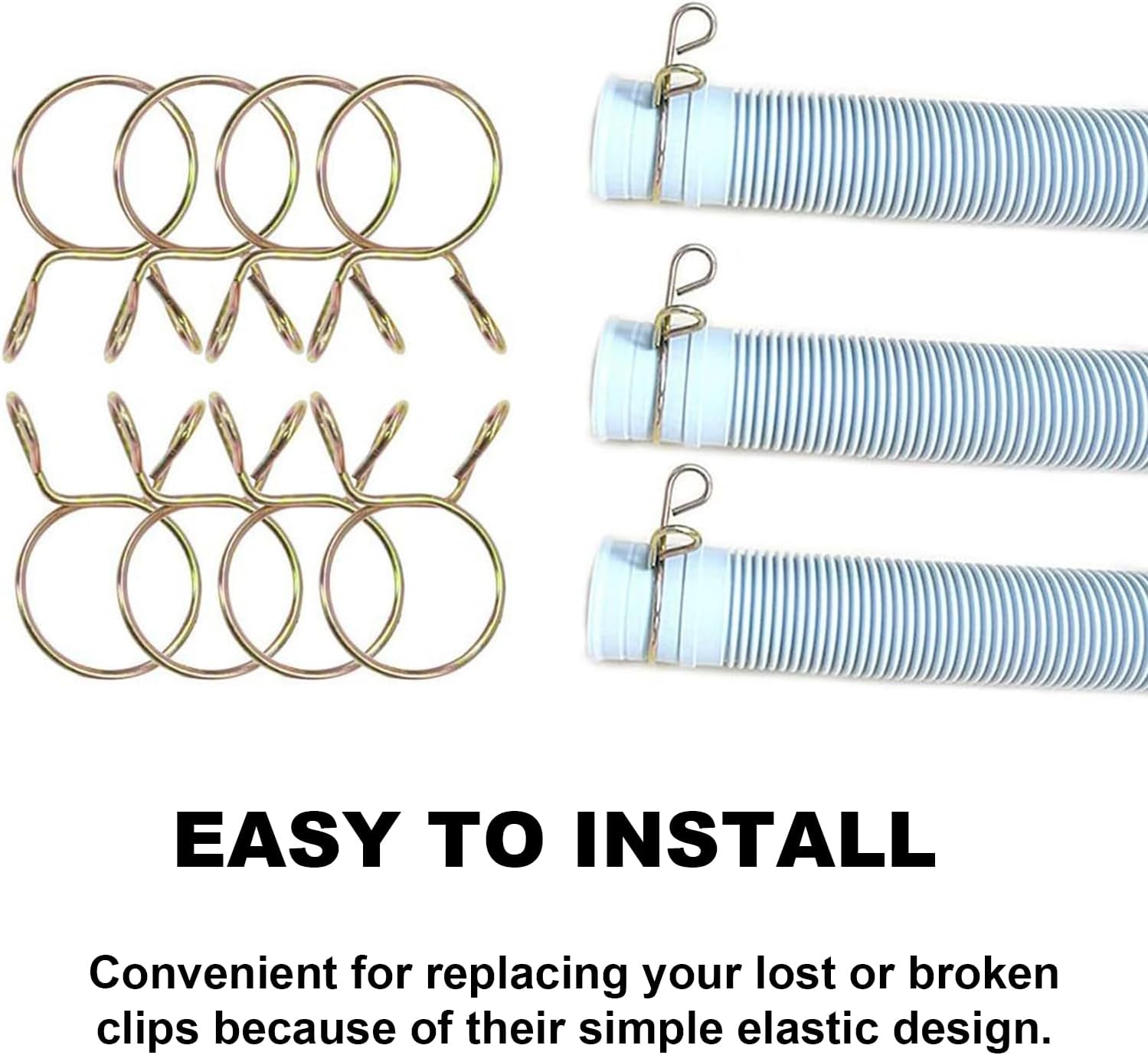 330Pcs 5-13Mm Spring Hose Clamps,Small Hose Clamps,Metal Mini Pipe Clamps,Fuel Line Hose Water Pipe Air Tubing Spring Clips Clamps Assortment Kit (9 Sizes) image number 5