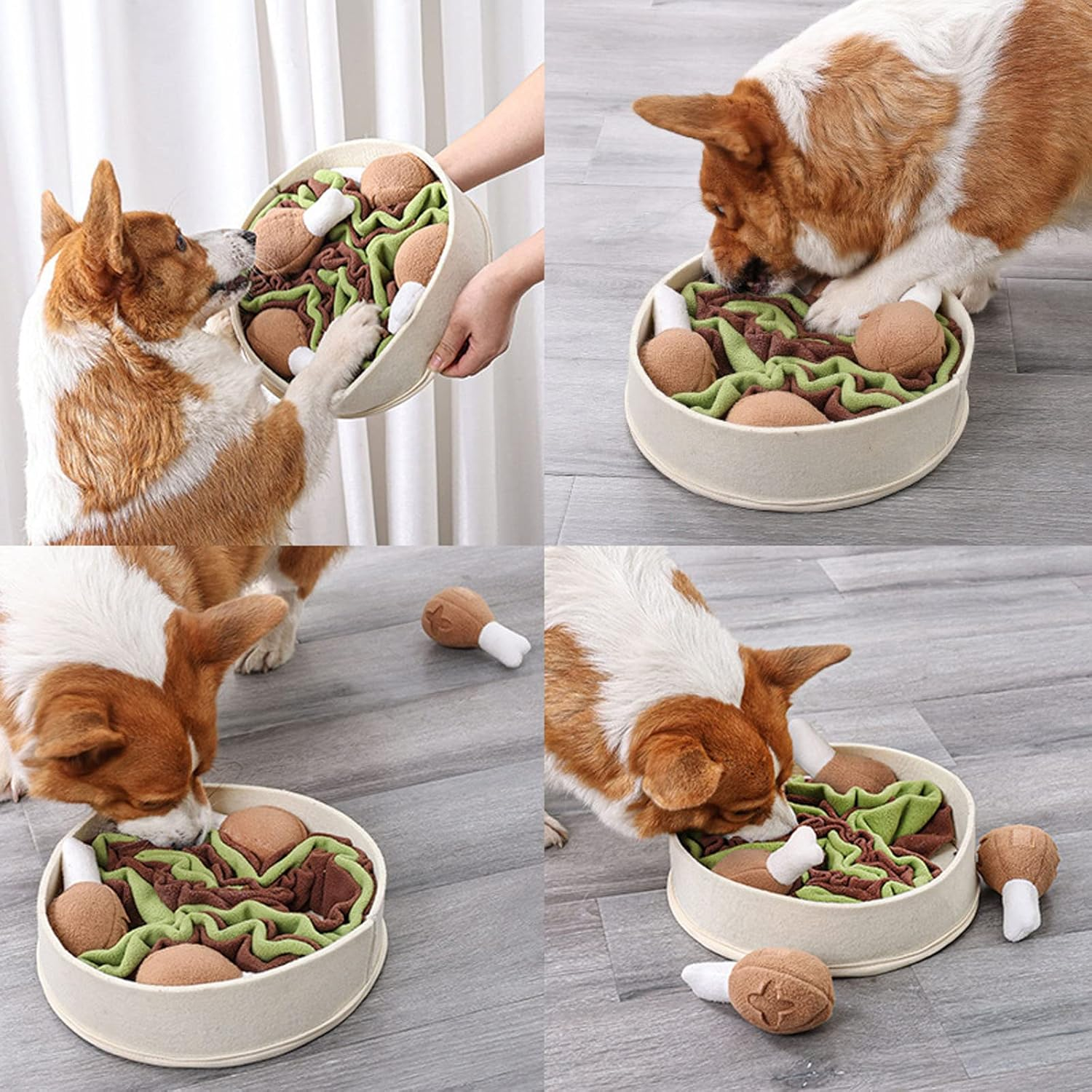 Pet Puzzlefeeder Dog Puzzle Toy Dog Chew Squeaky Toy Dog Snuffle Toy Slow Feed Dog Plush Squeaky Toy Pet Interactive Toy Dog Chew Squeaky Toy for Aggressive Chewers/808/2056 image number 6