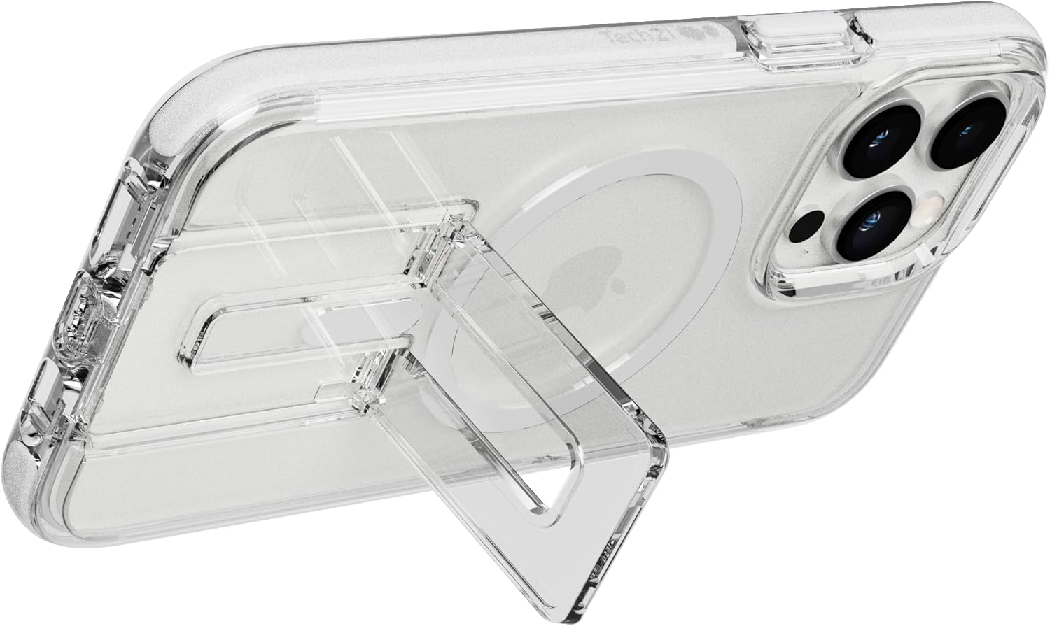 Tech21 Evocrystal Kick Case for Iphone 14 Pro Max - Magsafe Compatible - Impact Protection - Kickstand - White image number 7