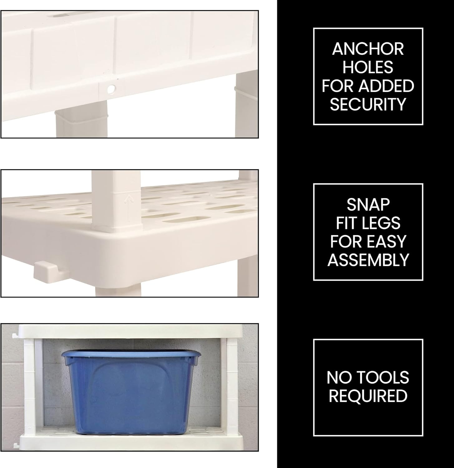 Oskar 5-Tier White Heavy-Duty Storage Shelf | Shelving Unit for Garage, Warehouse, or Home | Multi-Tier Storage Rack | Display Shelves image number 1