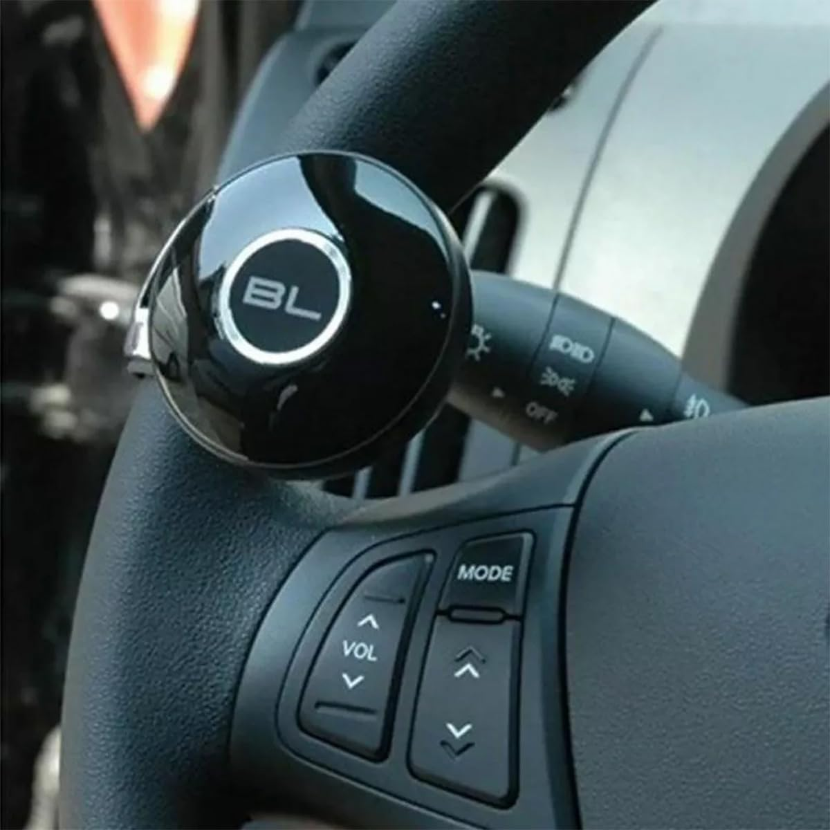 AIMALL Steering Wheel Booster Knob 3.5X3.1In Aluminium Alloy Power Handle Spinner Ball with ABS Plated Surface and Rubber Lining for Easy Turning Control in Car image number 3