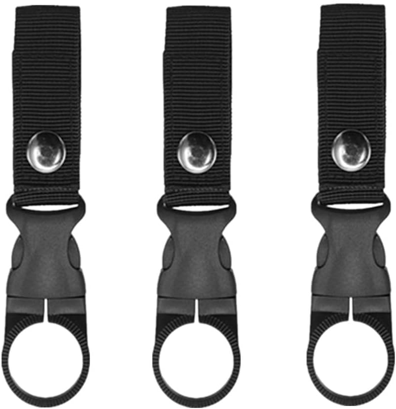 3 PCS Hanging Bottle Buckle Clip Carabiner,Water Bottle Clips,Mineral Water Bottle Clip,Portable Mineral Water Bottle Ring Holder Keychain Belt Webbing Strap for Outdoor Camping Hiking Traveling