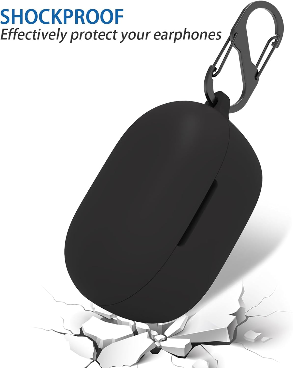 Haotop Soft Silicone Protective Case Cover Compatible for Bose New Quietcomfort Earbuds 2024 (Black)