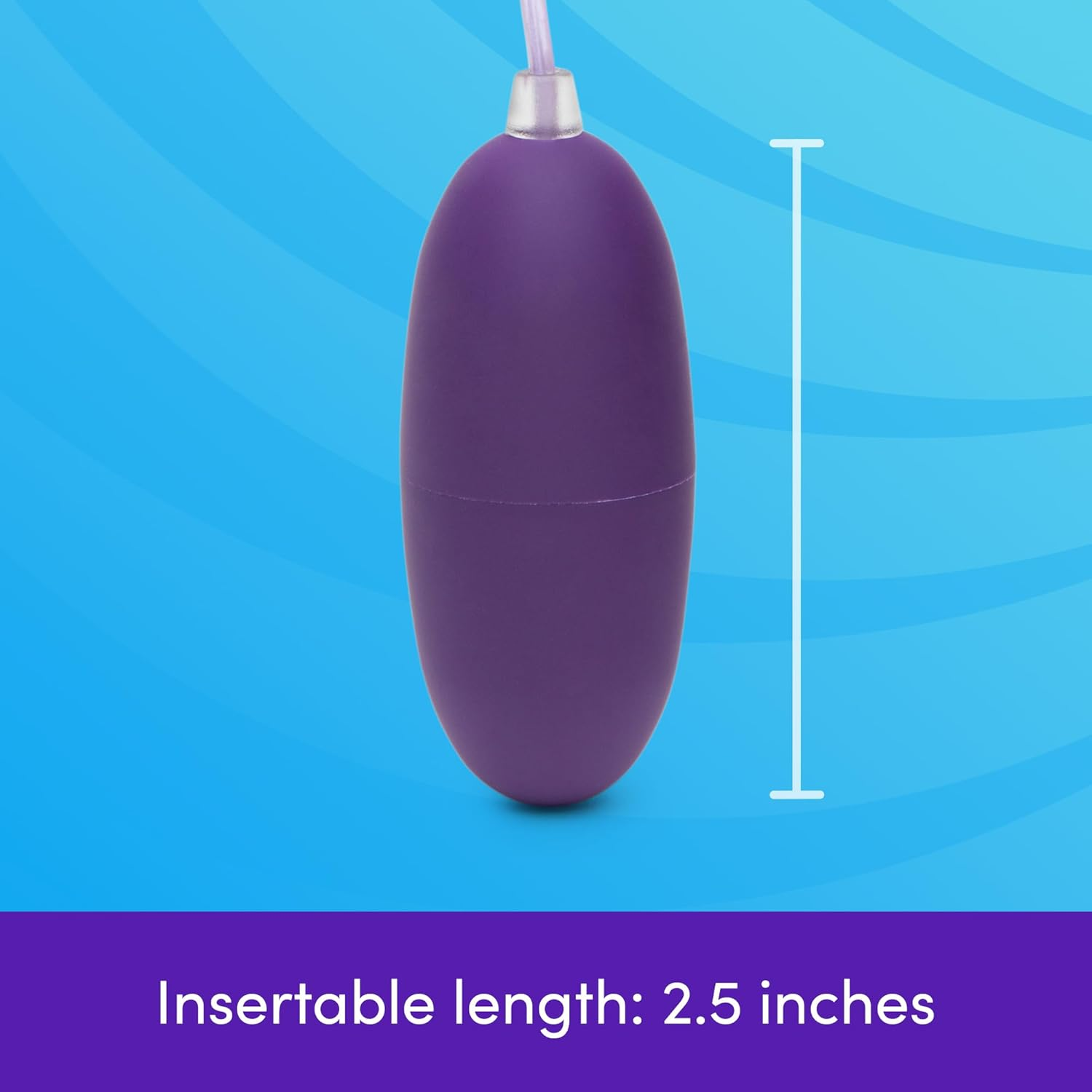 Lovehoney Wickedly Powerful Vibrating Egg for Women - Smooth 2.5 Inch Multispeed Bullet Vibrator - 31 Inch Wired Remote Control Love Egg for Couples - Purple image number 1