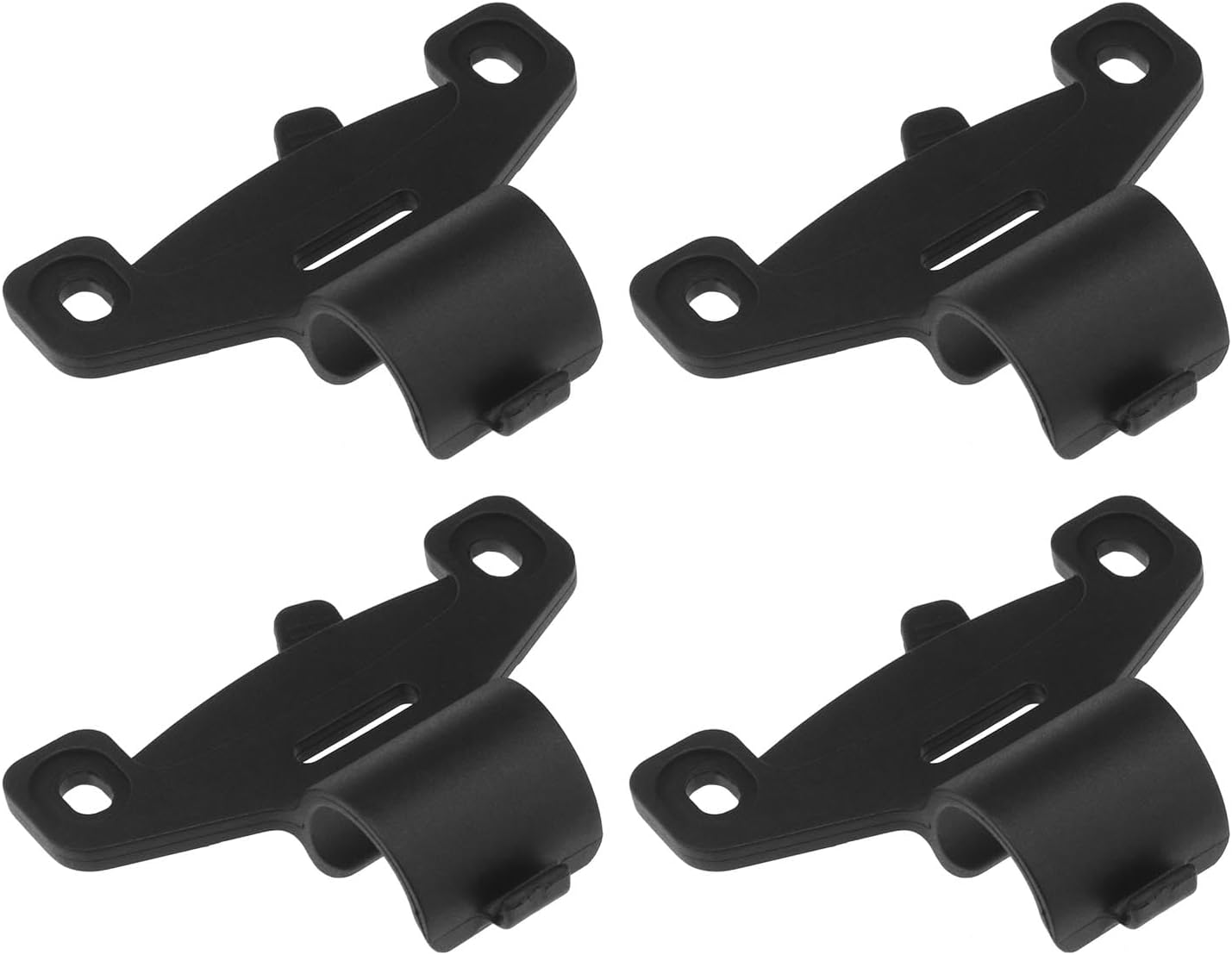 Create Idea 4PCS 20Mm Black Plastic Bicycle Pump Holder Bracket Bike Cycling Pump Holder Silicone Fixing Strap Clip for Road and Mountain Bikes 20Mm Diameter Air Pump image number 3