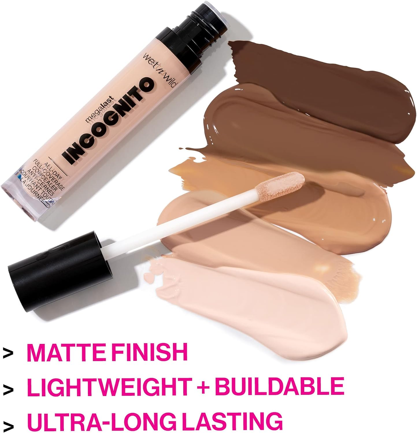 (Medium Honey) - Wet N Wild Mega Last Incognito All-Day Full Coverage Concealer, Medium Honey, 5Ml image number 4