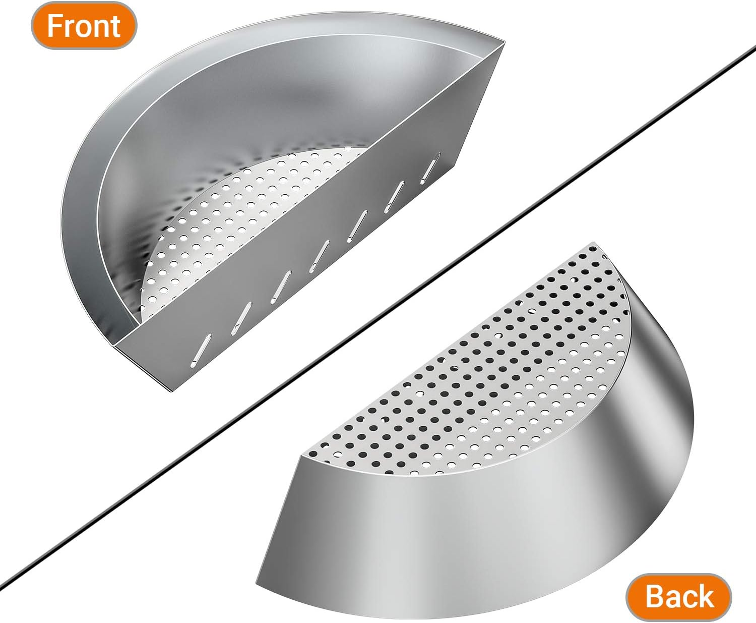 Onlyfire Contoured Stainless Steel Char-Basket Charcoal Briquet/Charcoal Fuel Holder for 57-67Cm Kettle Grill image number 1