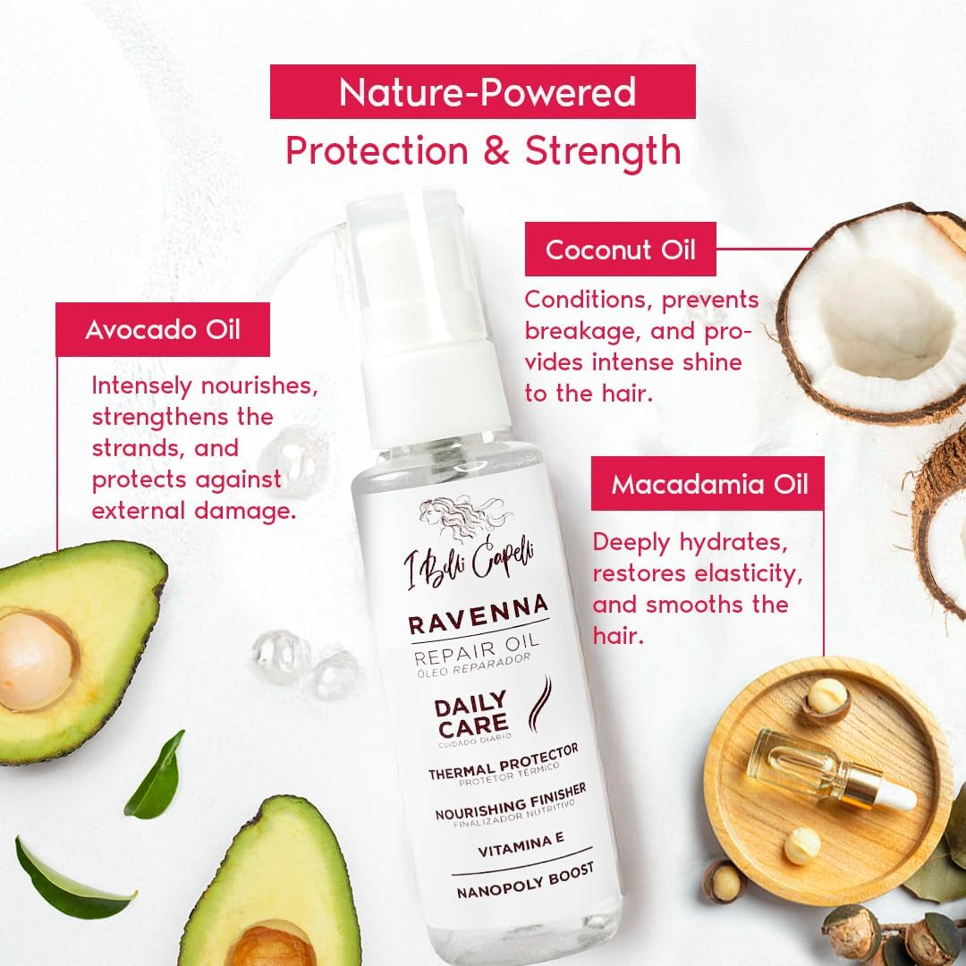 I Belli Capelli Ravenna Repair Oil &ndash; Split End Repair Oil for Damaged Hair 60Ml image number 4
