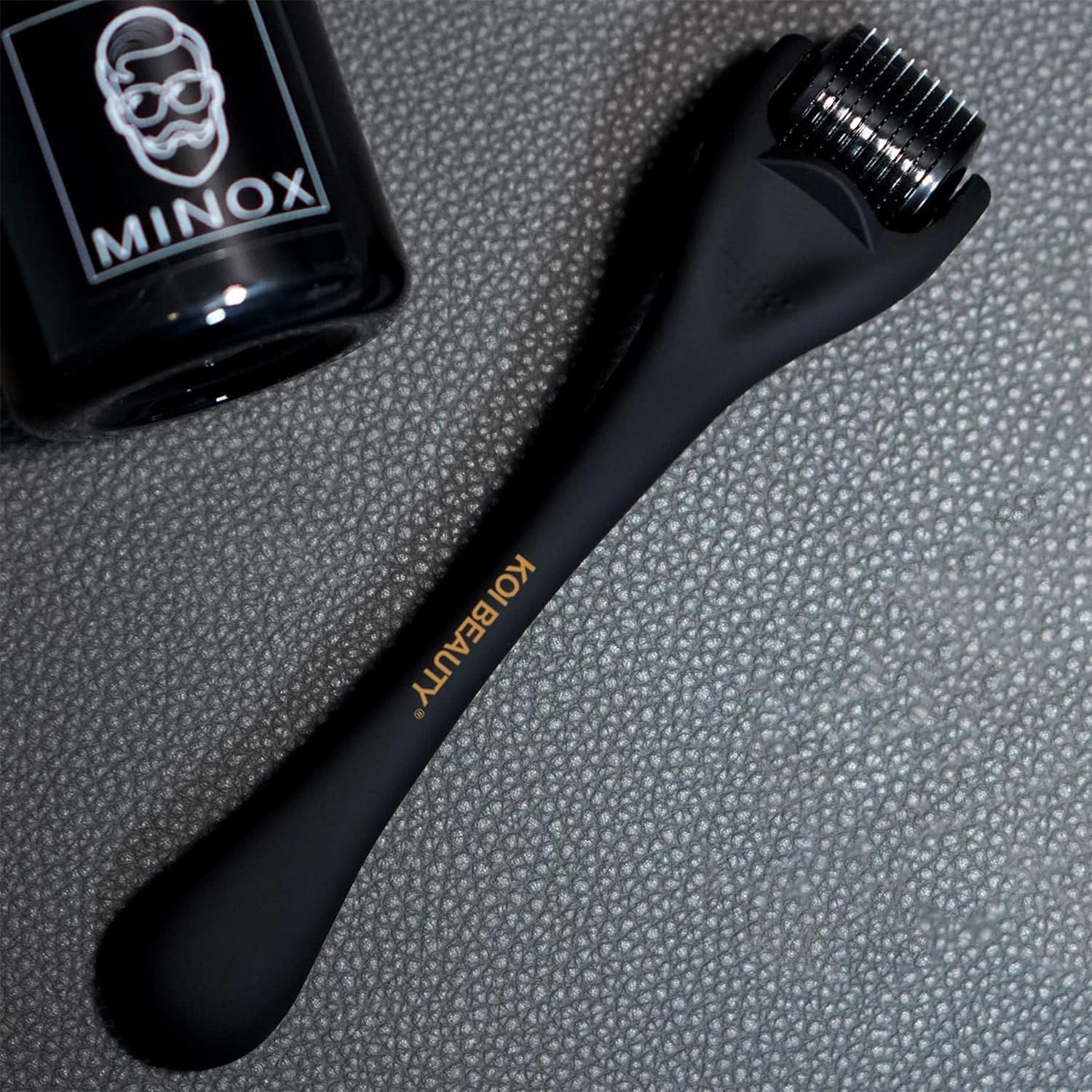 Koi Beauty Microneedling Derma Roller, Titanium Micro Needling Roller 0.25Mm Black