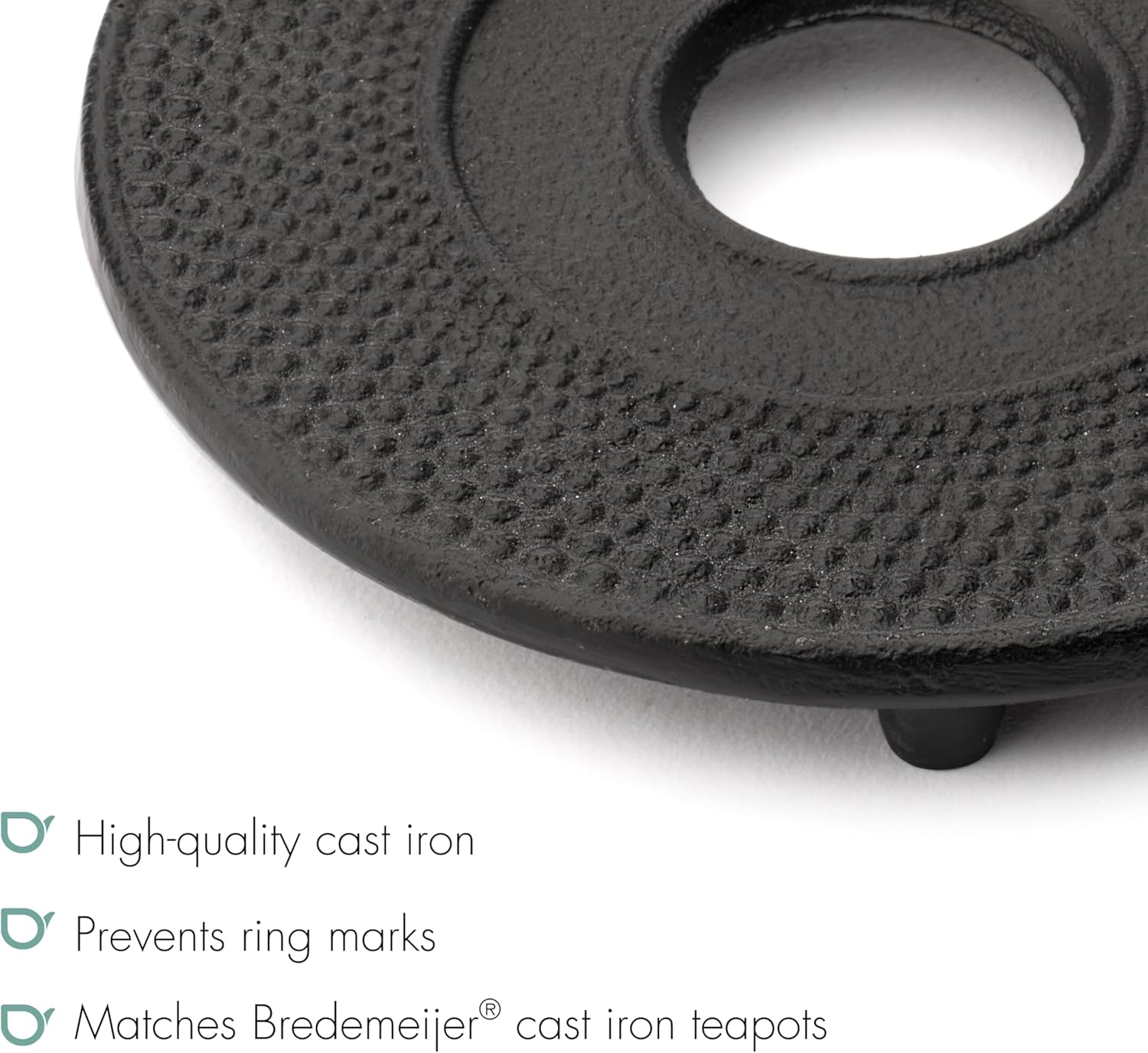 Bredemeijer Coaster Jang, Black, Cast Iron, 13.4 X 13.4X 1.8 Cm image number 1