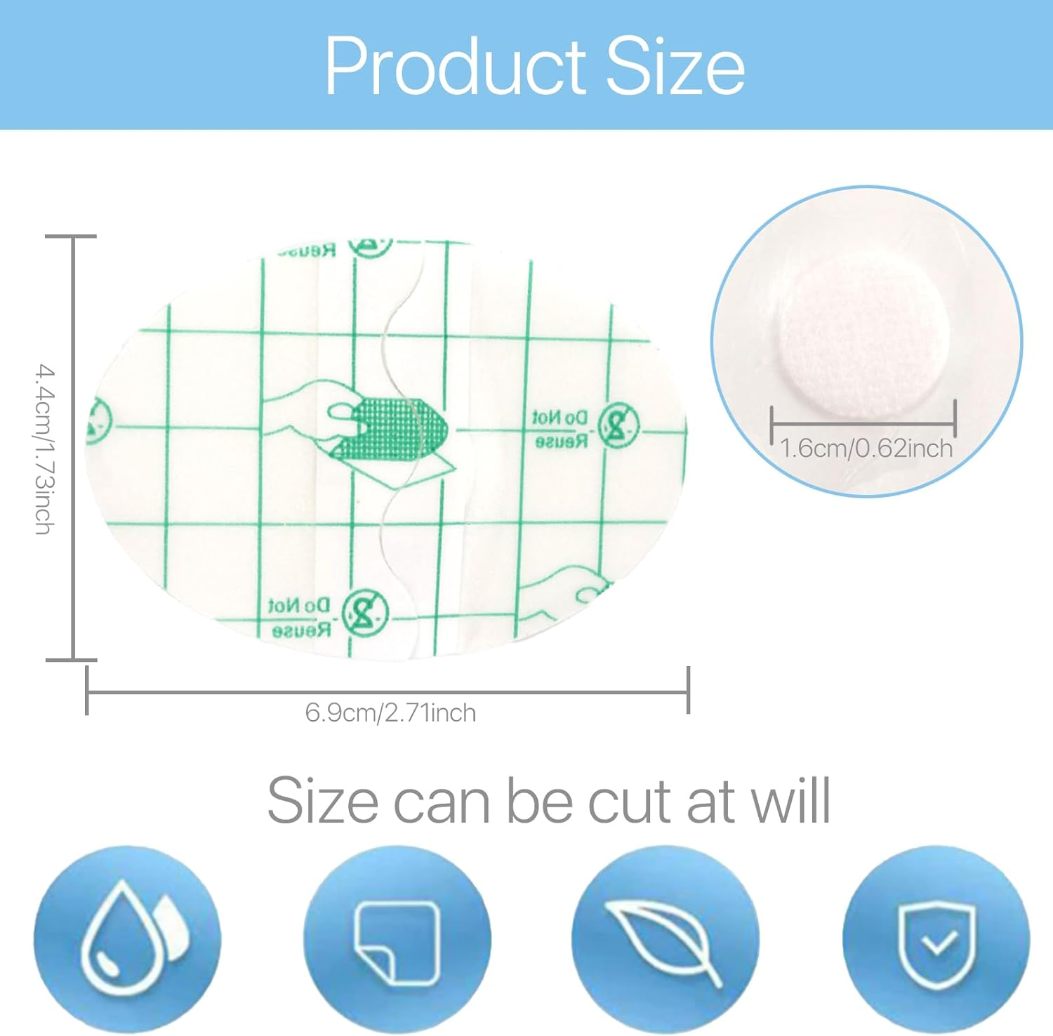 VOSO 100 Pieces Shower Ear Stickers, Waterproof Ear Stickers, Disposable Ear Covers for Shower, Transparent Adhesive Ear Covers Elastic Ear Protector Caps for Hair Dye, Shower, Bathing, Swimming (Small) image number 2