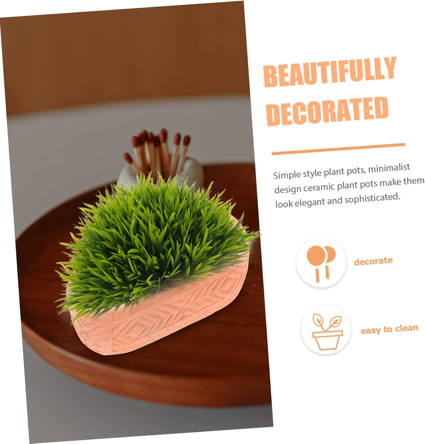 12Pcs Vintage Small Ceramic Plant Nursery Pot for Succulent for Indoor Planting and Garden Supply Ceramic Pots for Plants image number 4