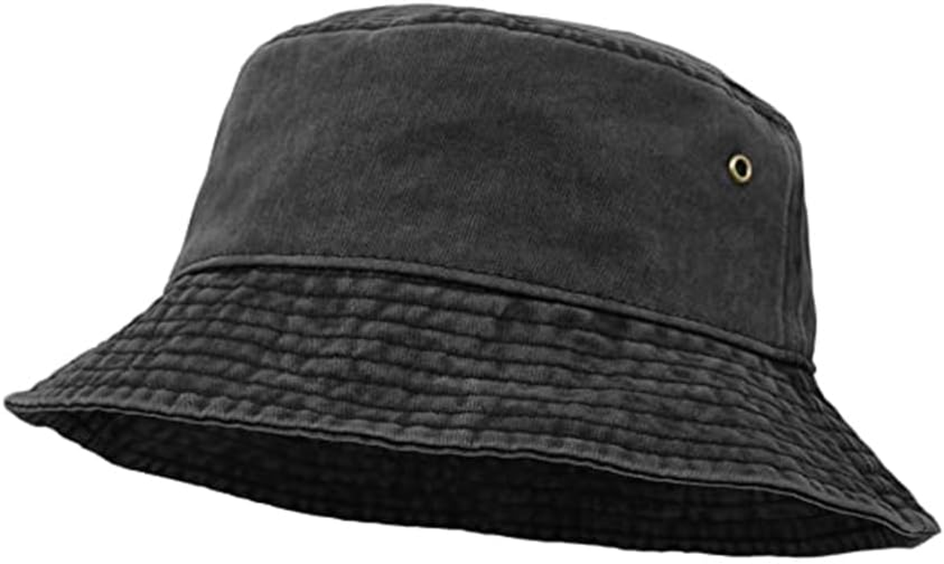 BIGTEDDY Washed Cotton Outdoor Camping Sports Bucket Hats Fishing Hiking Unisex Men Women
