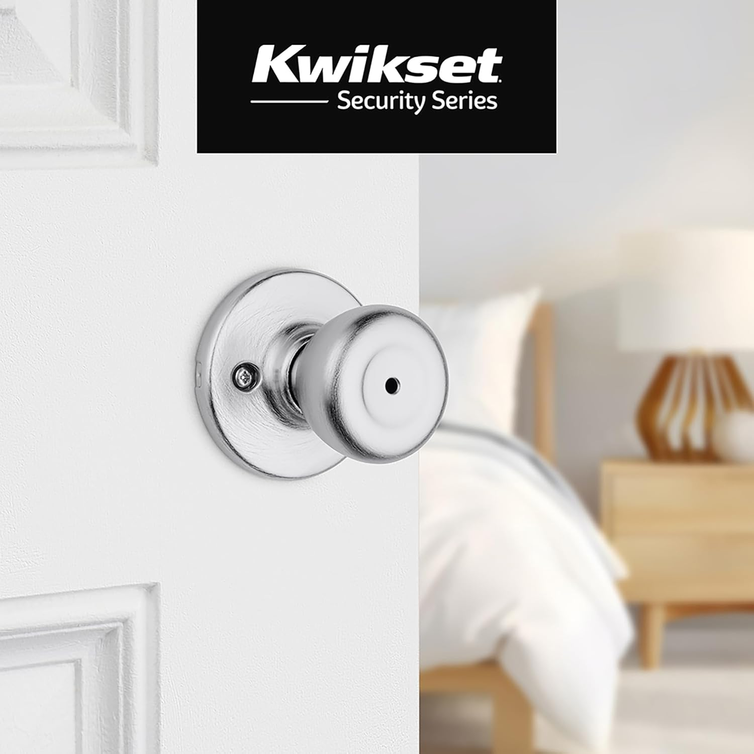 Kwikset 93001-927 Tylo Privacy Bed/Bath Knob in Satin Chrome