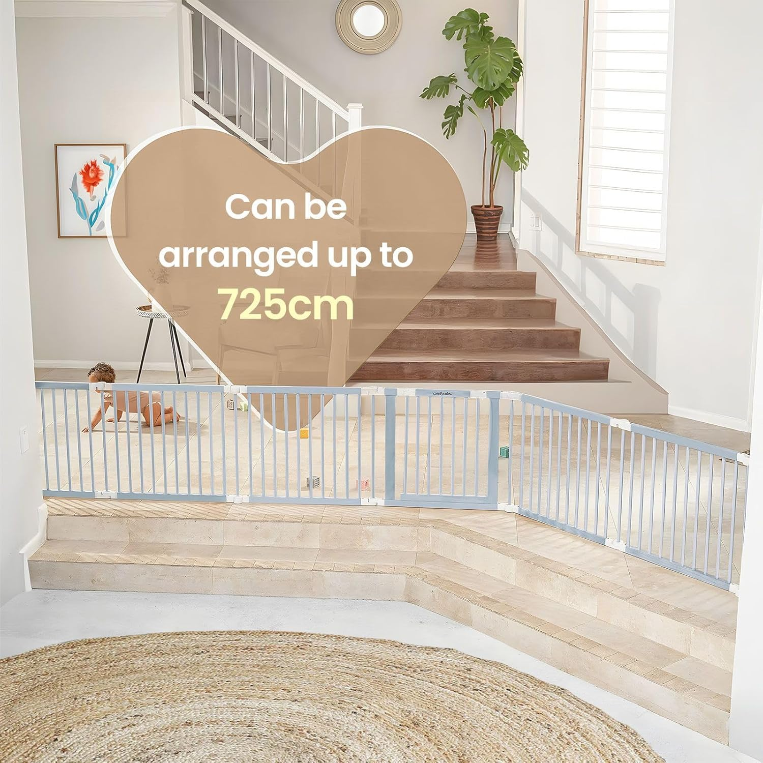 KIDBOT Baby Playpen Wooden 10Panels DIY Shape for Kids Safety Gates Pet Dog Fence Enclosure Child Toddler Activity Centre Foldable Play Pen Yard Barrier Travel Guard - 10 Panels image number 5