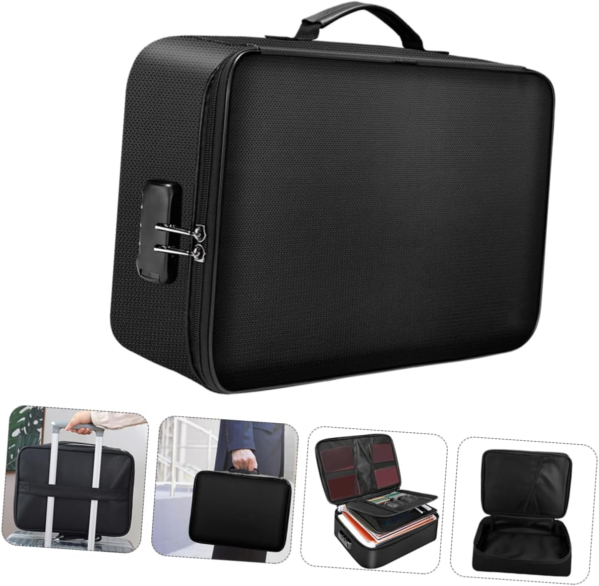 LIFKOME Fireproof Money Safe Document Bag Fireproof File Bag File Storage Pouch for Office image number 4