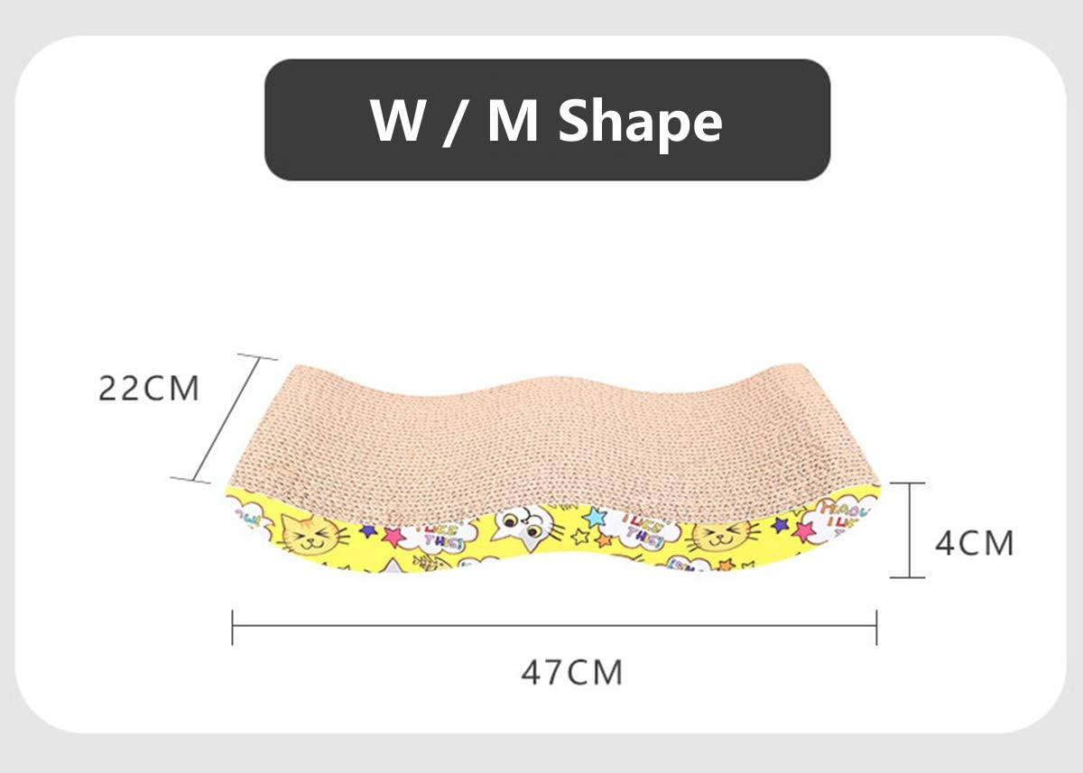 LE YOU PET Cat Scratching Boards of Various Shapes with Free Catnip (M Shape) image number 1