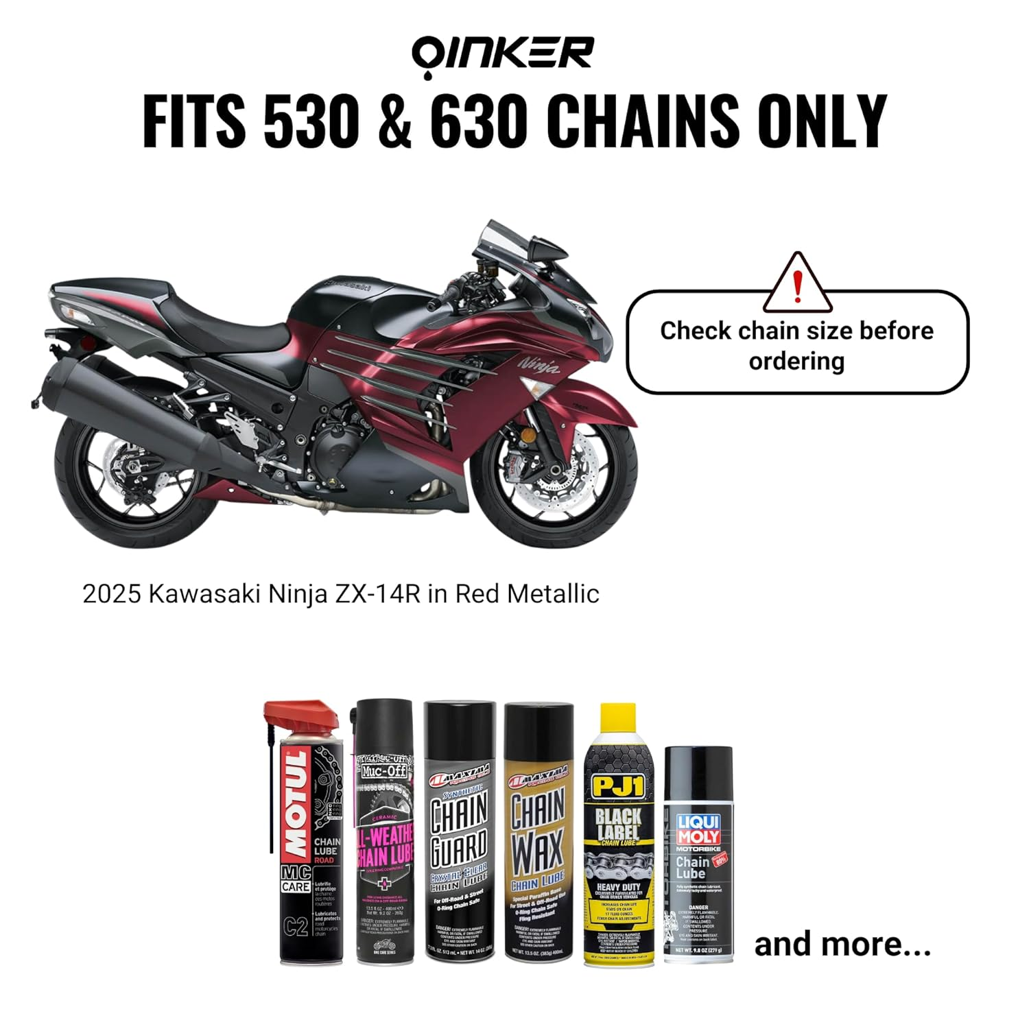 Motorcycle Chain Lube Applicator | Mess-Free Wax, Cleaner Attachment | 530 Chain Size image number 5
