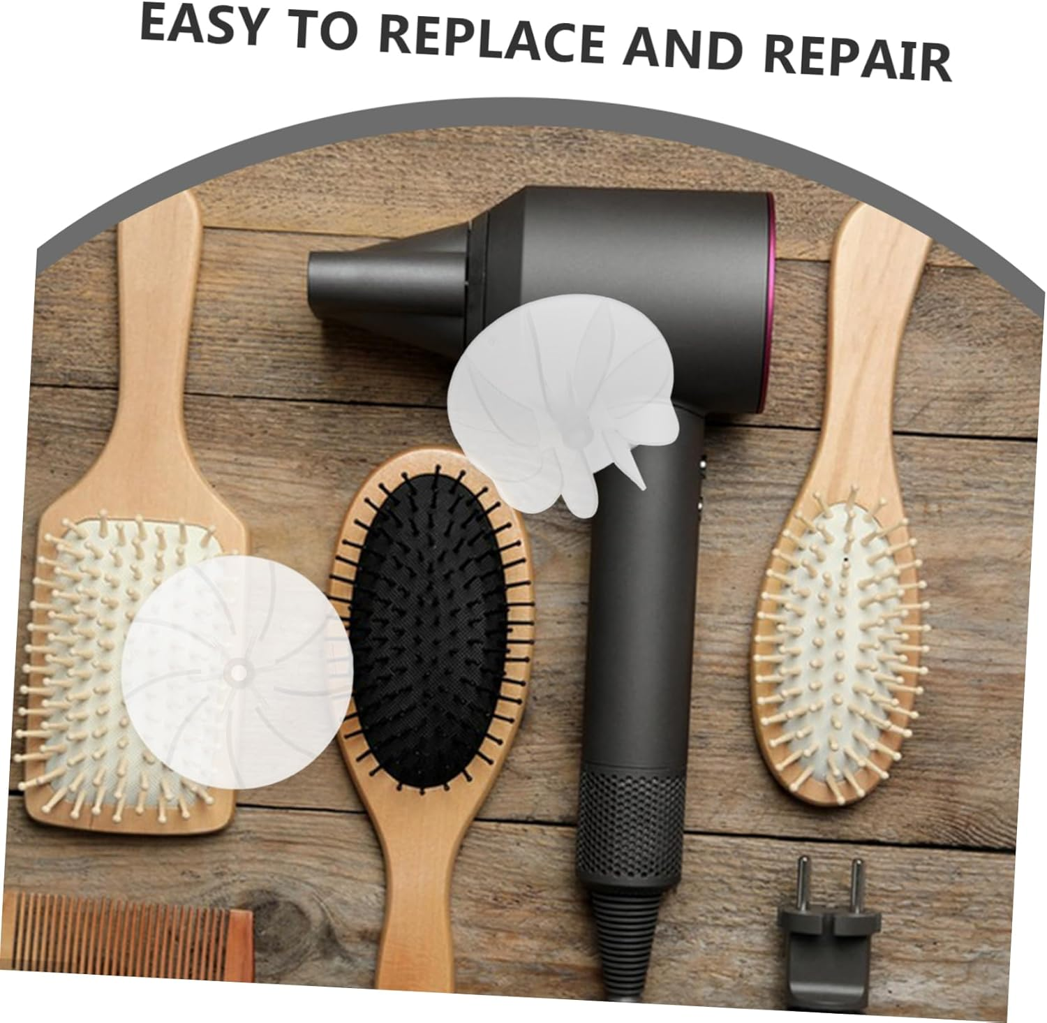 Beatifufu Hair Dryer Fan Replacements 5Pcs Plastic Fan Parts for Hair Dryer image number 4