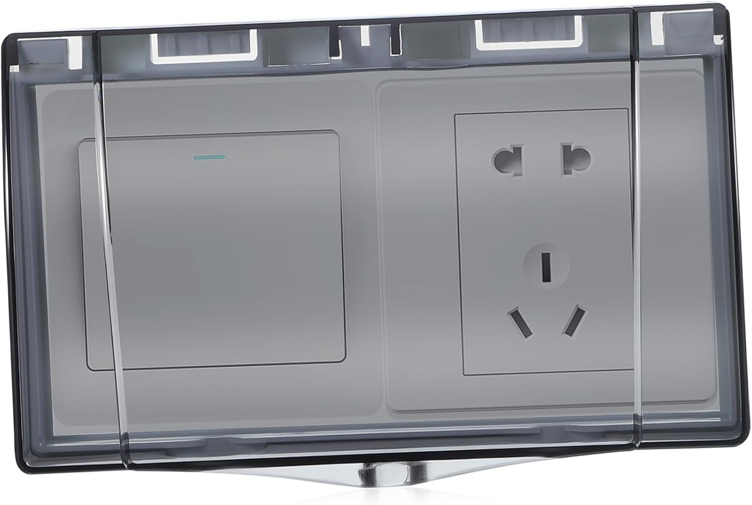 CLISPEED Waterproof Socket Cover Sticky Outlet Cover Socket Cover Self Adhesive Plug Protector Adhesive Outlet Cover Wall Socket Cover Electrical Appliance Plastic Power Supply image number 4