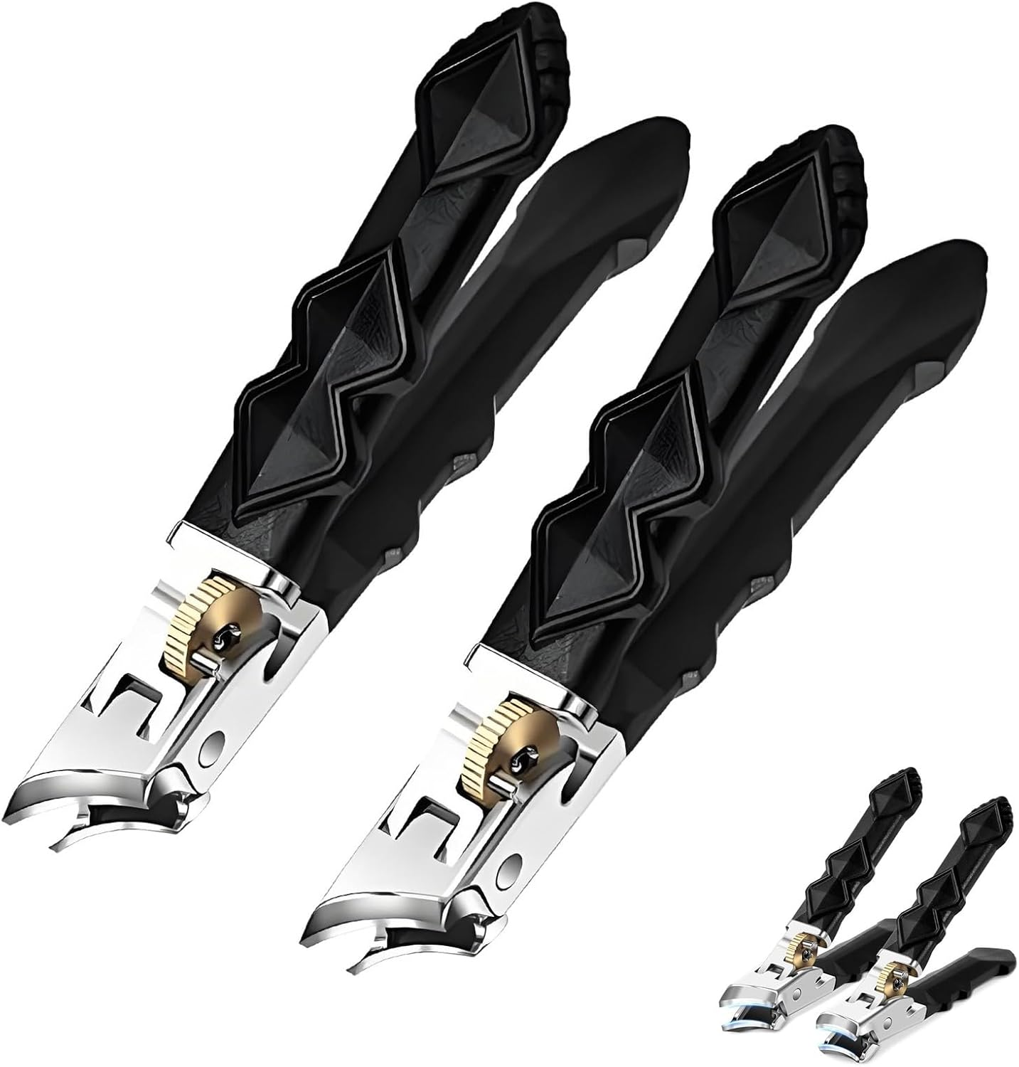 Zoerely Orthoclip, Funfany Orthoclip, Vianys Orthoclip, Double Configuration of Oblique and Flat Mouth, Stainless Steel Nail Clippers with Safety Lock for Thick Nails(Oblique Mouth*2) image number 6