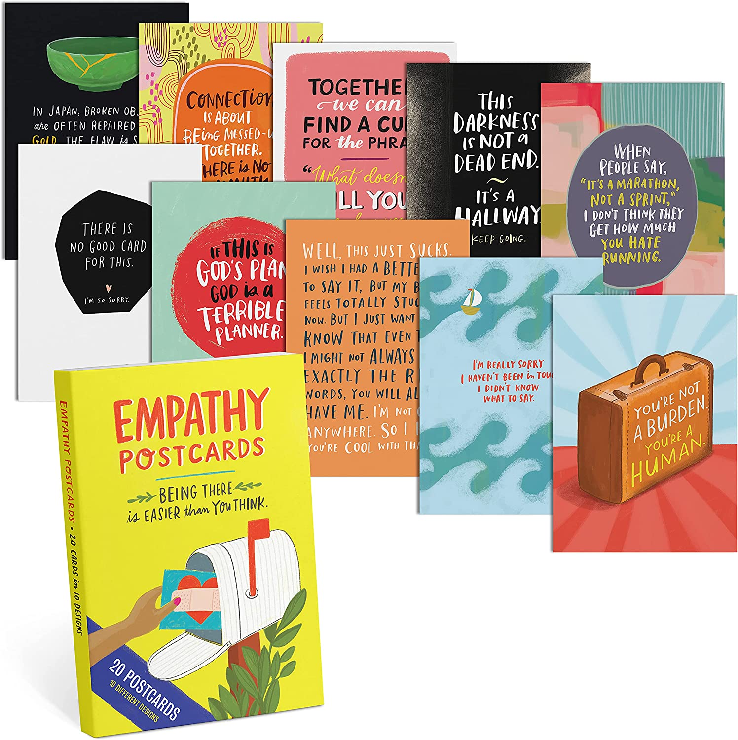 Emily Mcdowell & Friends Empathy Postcard Book, 20 Postcards (2 Each 10 Styles), 5 X 7-Inches