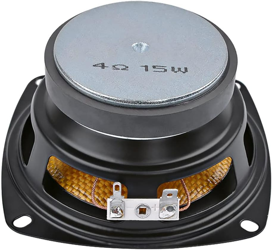 Utopially 1Pc 4Inch Audio Portable Speaker 4 Ohm 15W Speaker DIY Professional Multimedia Subwoofer Speakers for Sound System