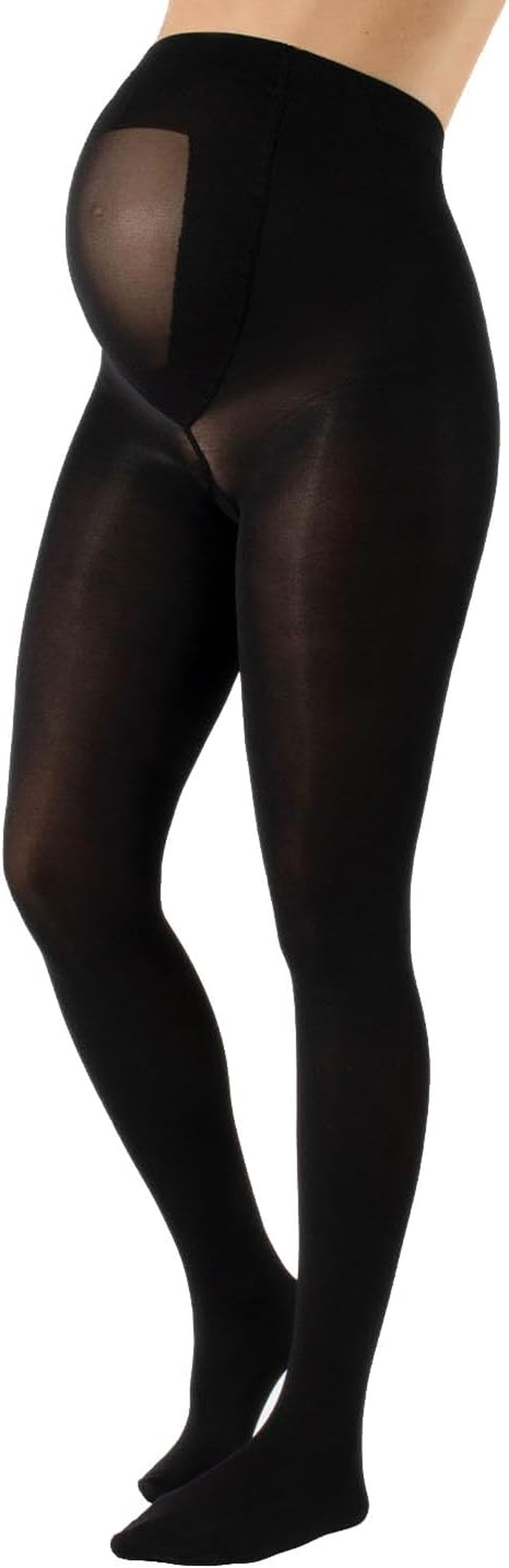 OPAQUE MATERNITY PANTYHOSE | PREGNANCY TIGHTS | 100 DEN | BLACK | ITALIAN HOSIERY | image number 2