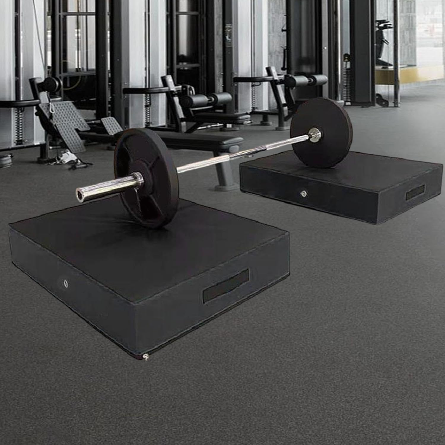 Kibcslic 2 Weightlifting Fall Protection Mats, Barbell Deadlift Mats, Compact 50 X 50 X 15 Cm (20 X 20 X 6 Inches), Weightlifting Drop Mats for Fitness image number 5