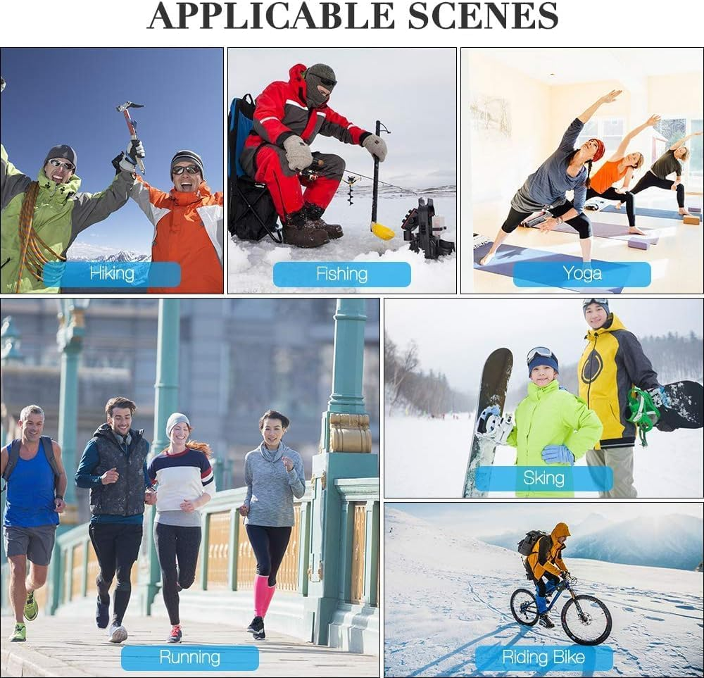 Ear Warmers Headband, 2 Pack Earmuff Headband Fleece Earmuffs Running Headband Winter Ear Covers Moisture Wicking Sweatband Ski Sport Headband for Men & Women (Black,Dark Grey, One Size)