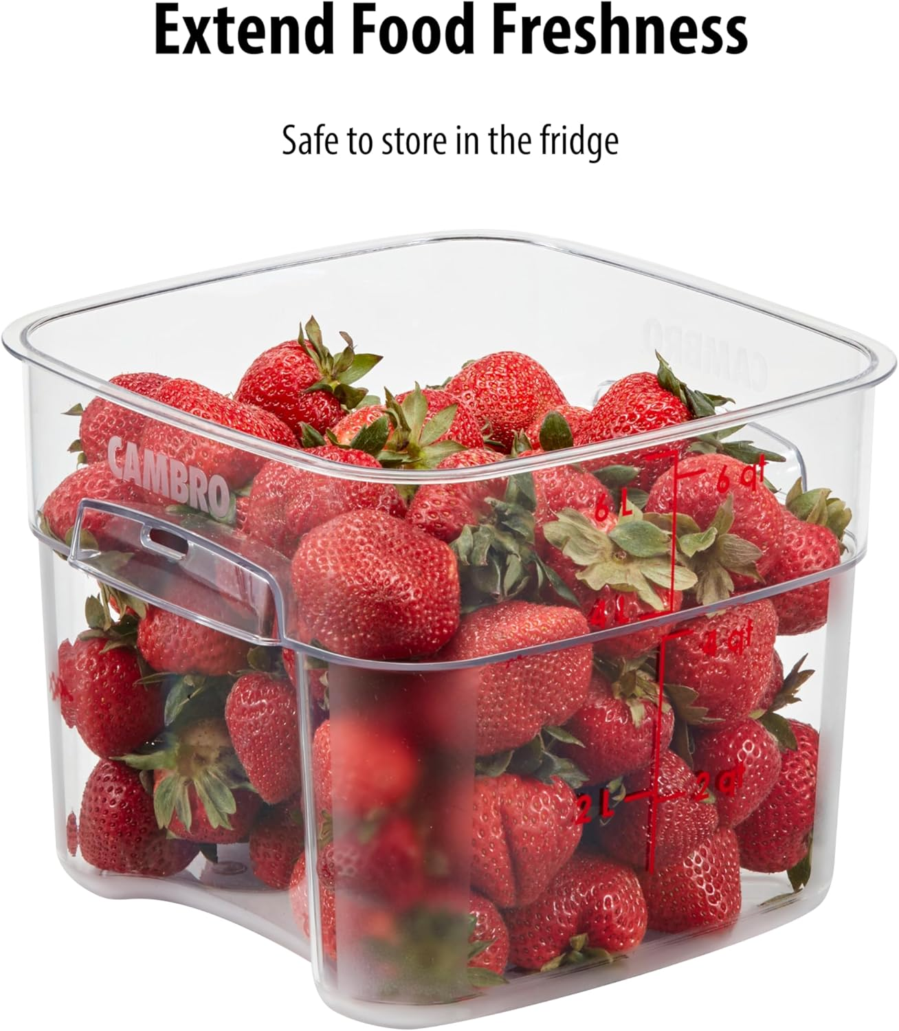 Cambro Polycarbonate Square Food Storage Container, 5.7 Litre Capacity image number 3
