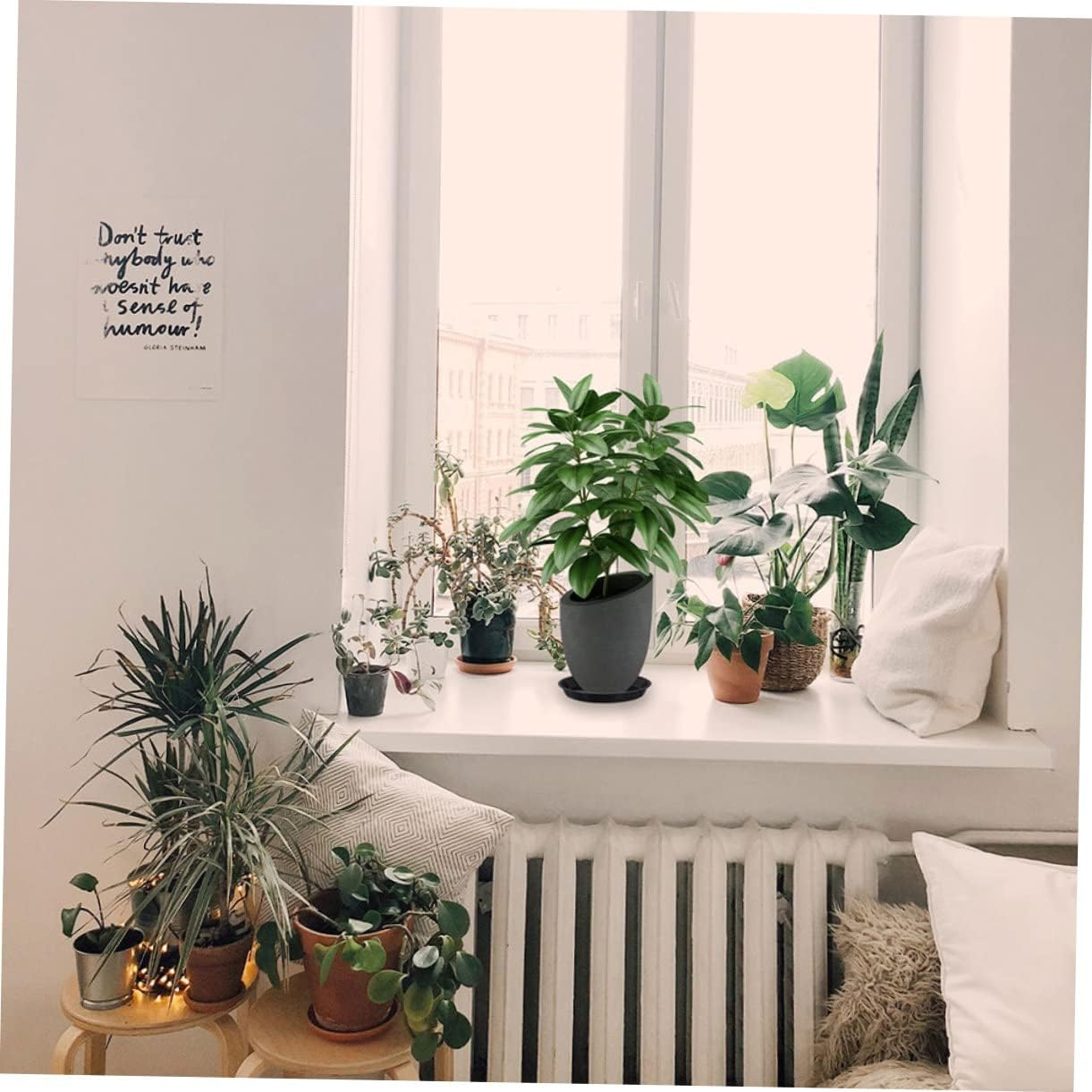 25Pcs Plastic Flowerpot Bases Plant Pot Trays Slip Water Trays for Gardening