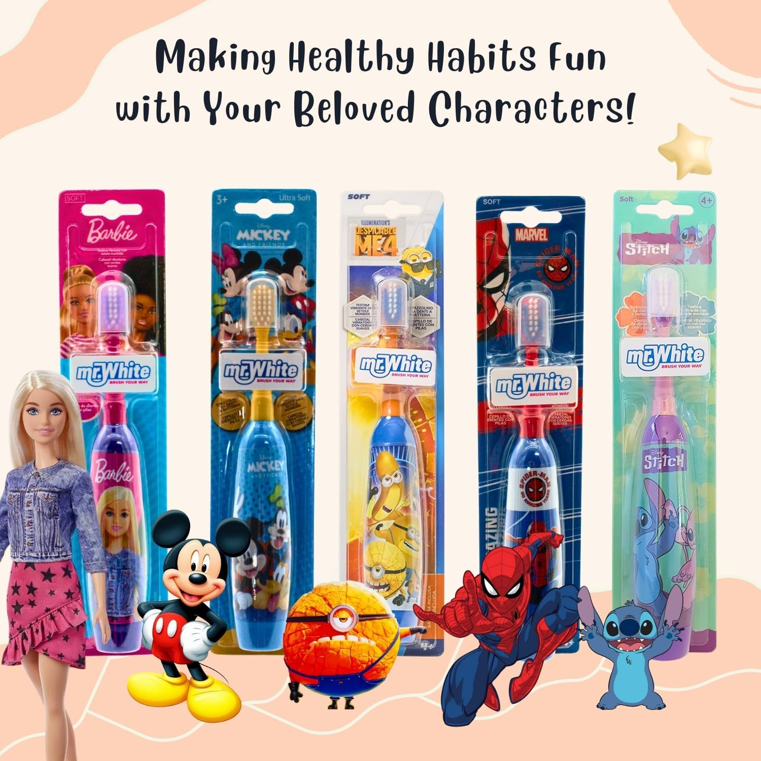 Mr.White Mickey and Friends Electric Toothbrush image number 2